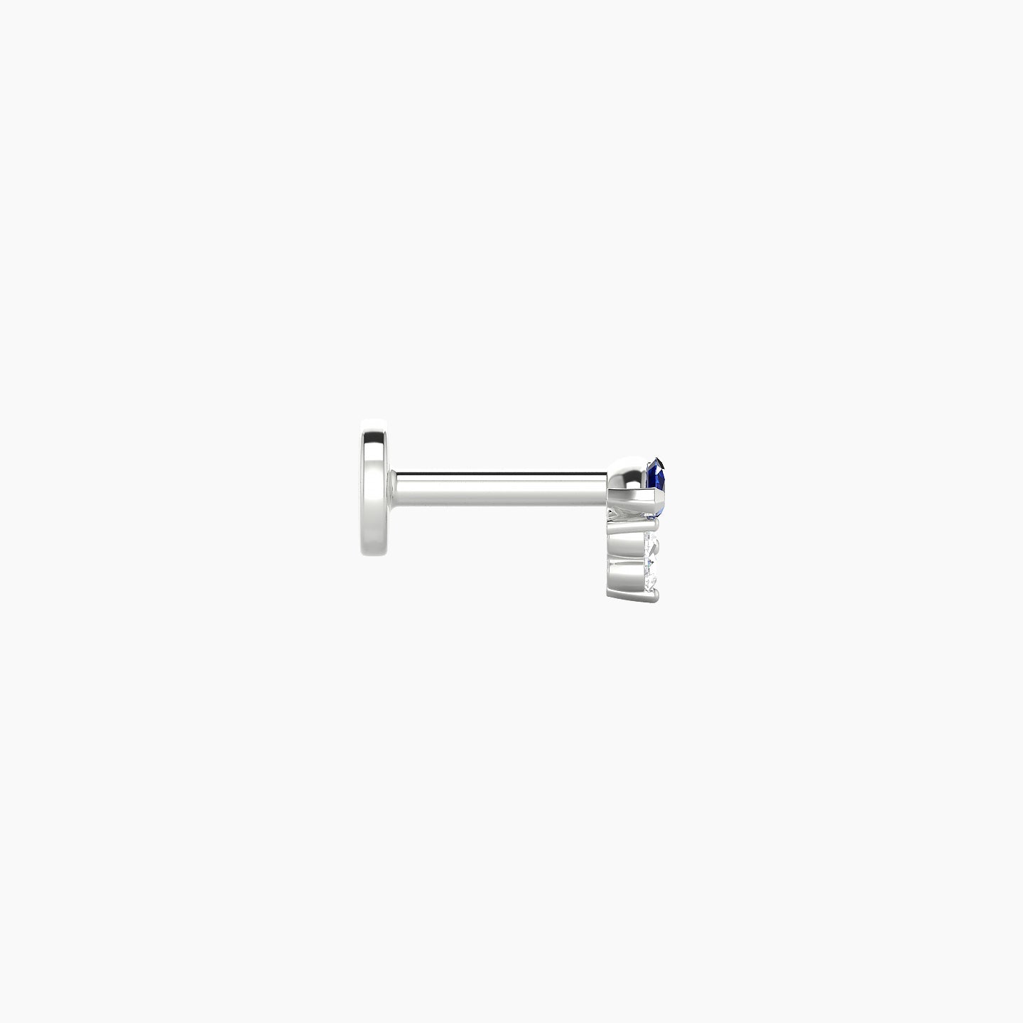 Oya | 18k White Gold 5 mm 4 mm Sapphire & Diamond Piercing