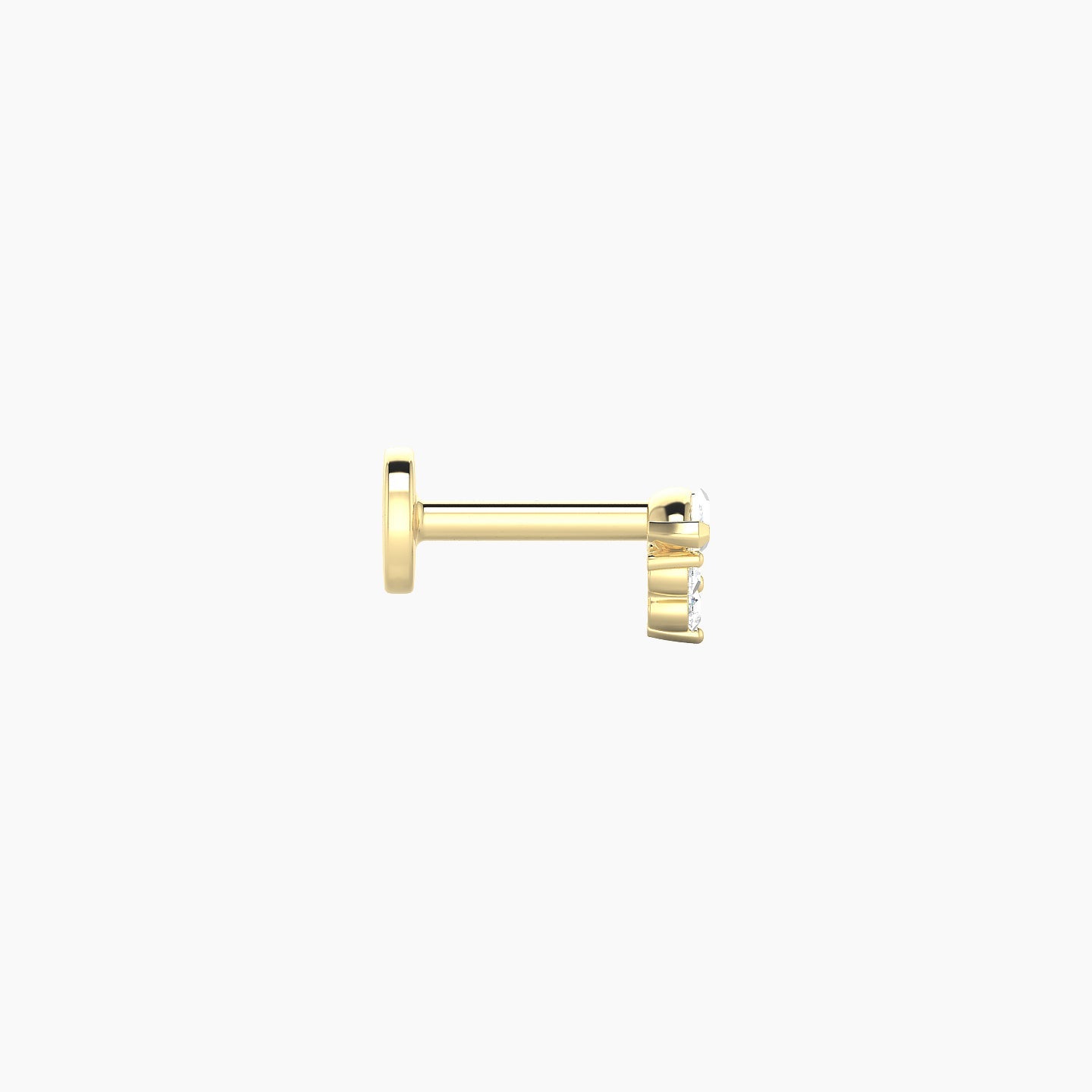 Oya | 18k Yellow Gold 4 mm 5 mm Diamond Piercing