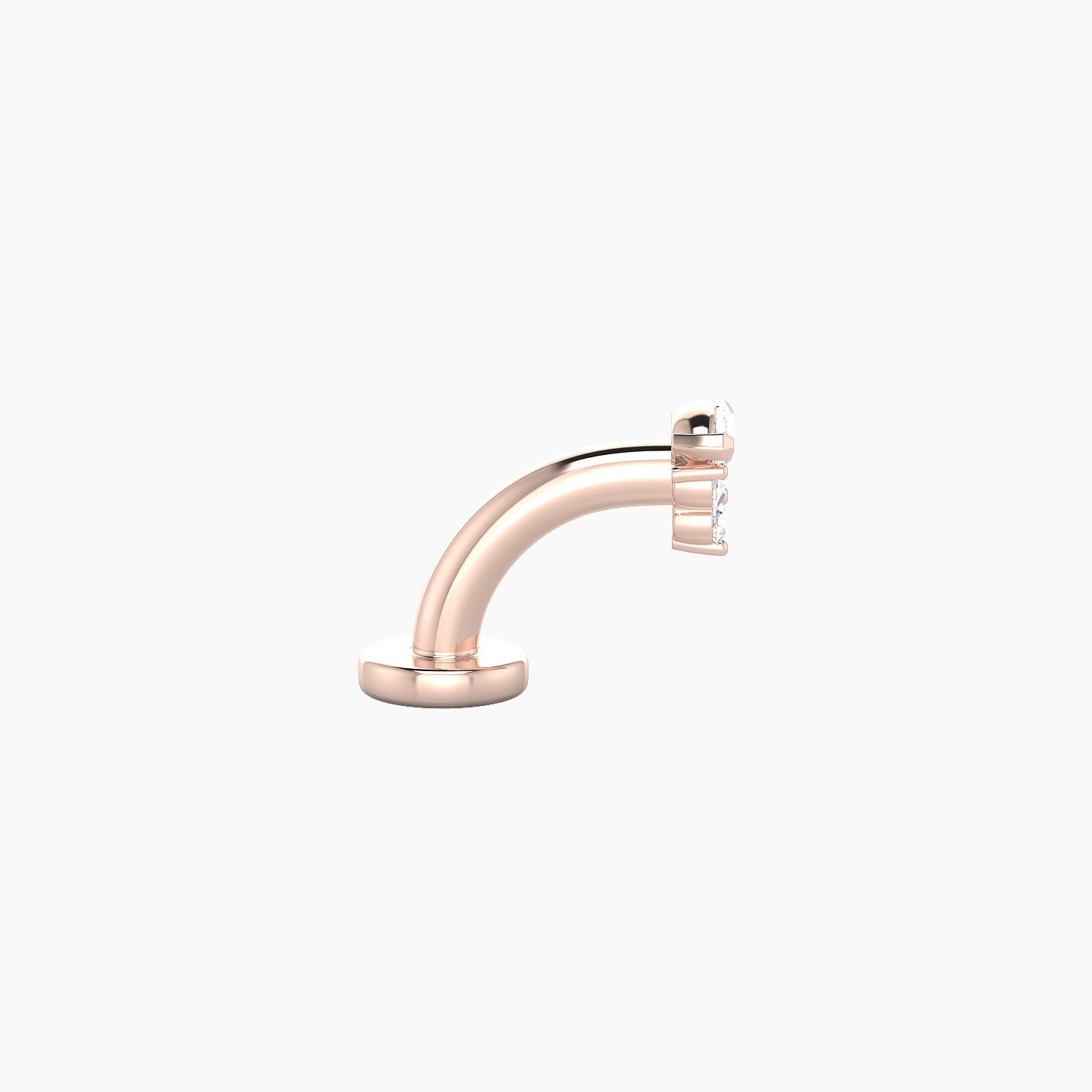 Oya | 18k Rose Gold 4 mm 6 mm Diamond Floating Navel Piercing