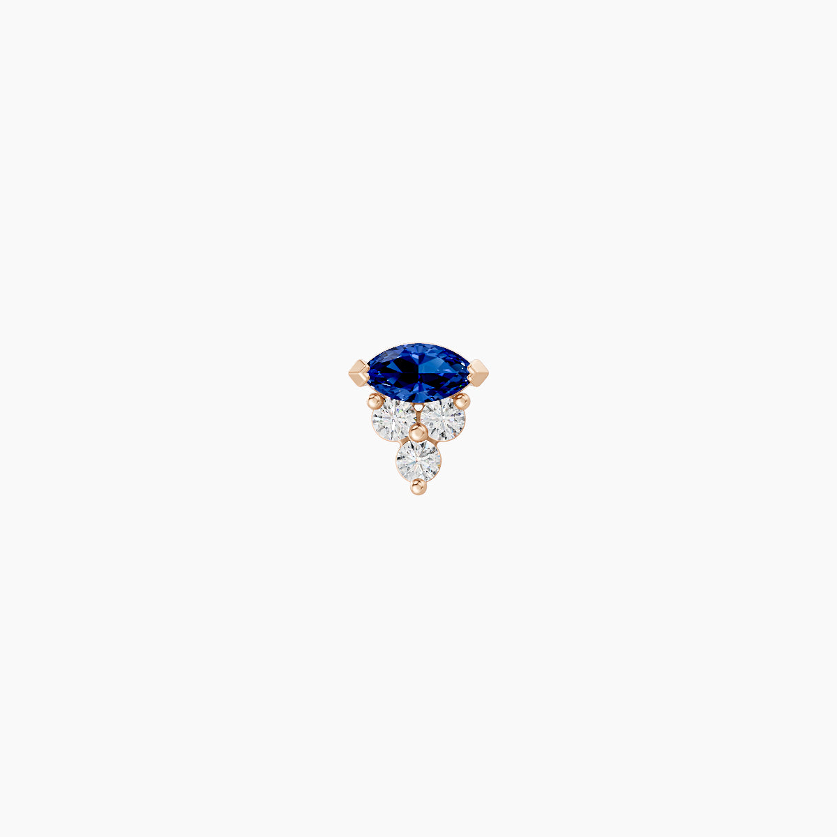 Oya | 18k Rose Gold 6.5 mm 4 mm Sapphire & Diamond Piercing