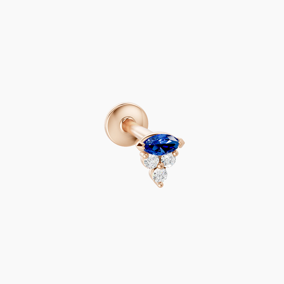 Oya | 18k Rose Gold 6.5 mm 4 mm Sapphire & Diamond Piercing