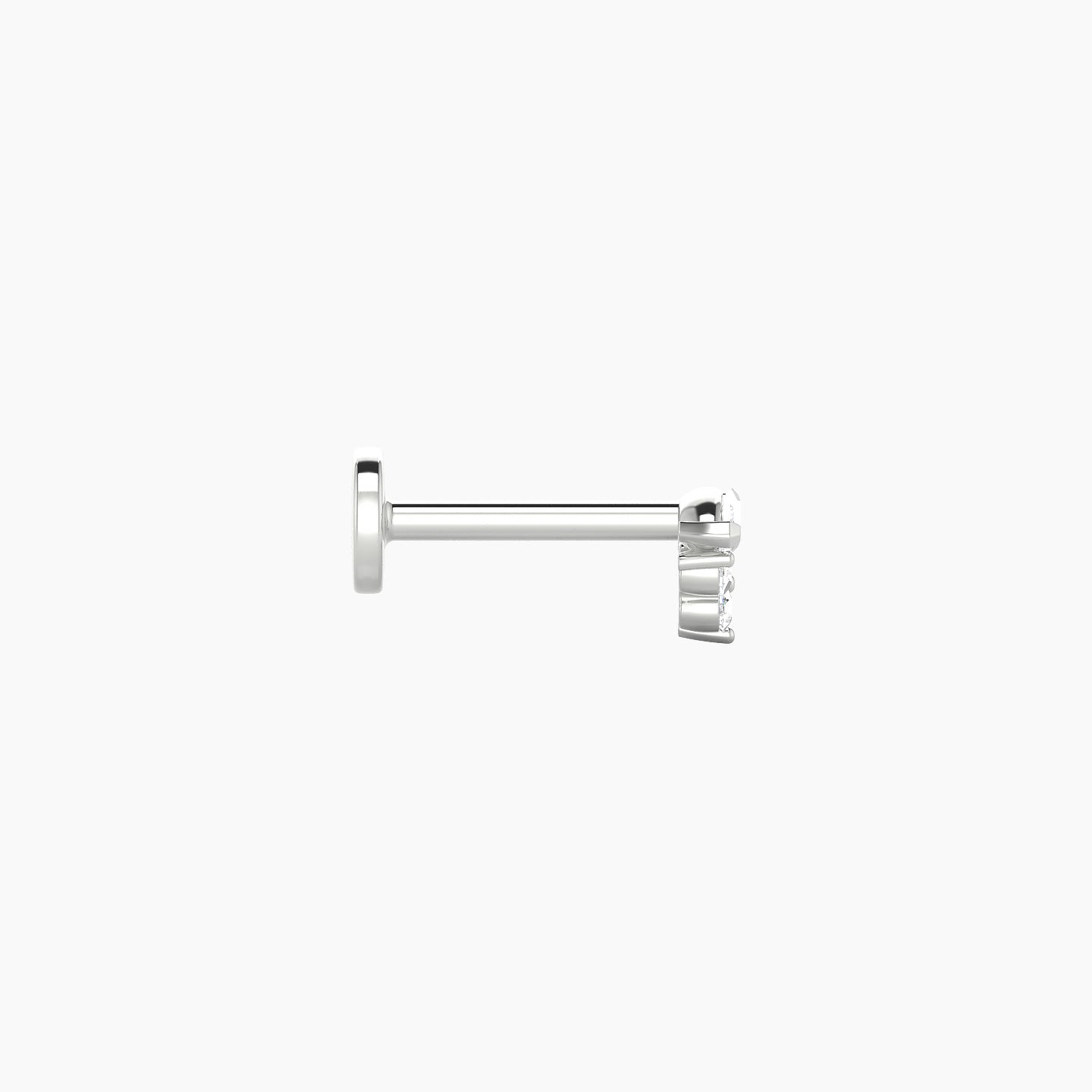 Oya | 18k White Gold 4 mm 6.5 mm Diamond Piercing