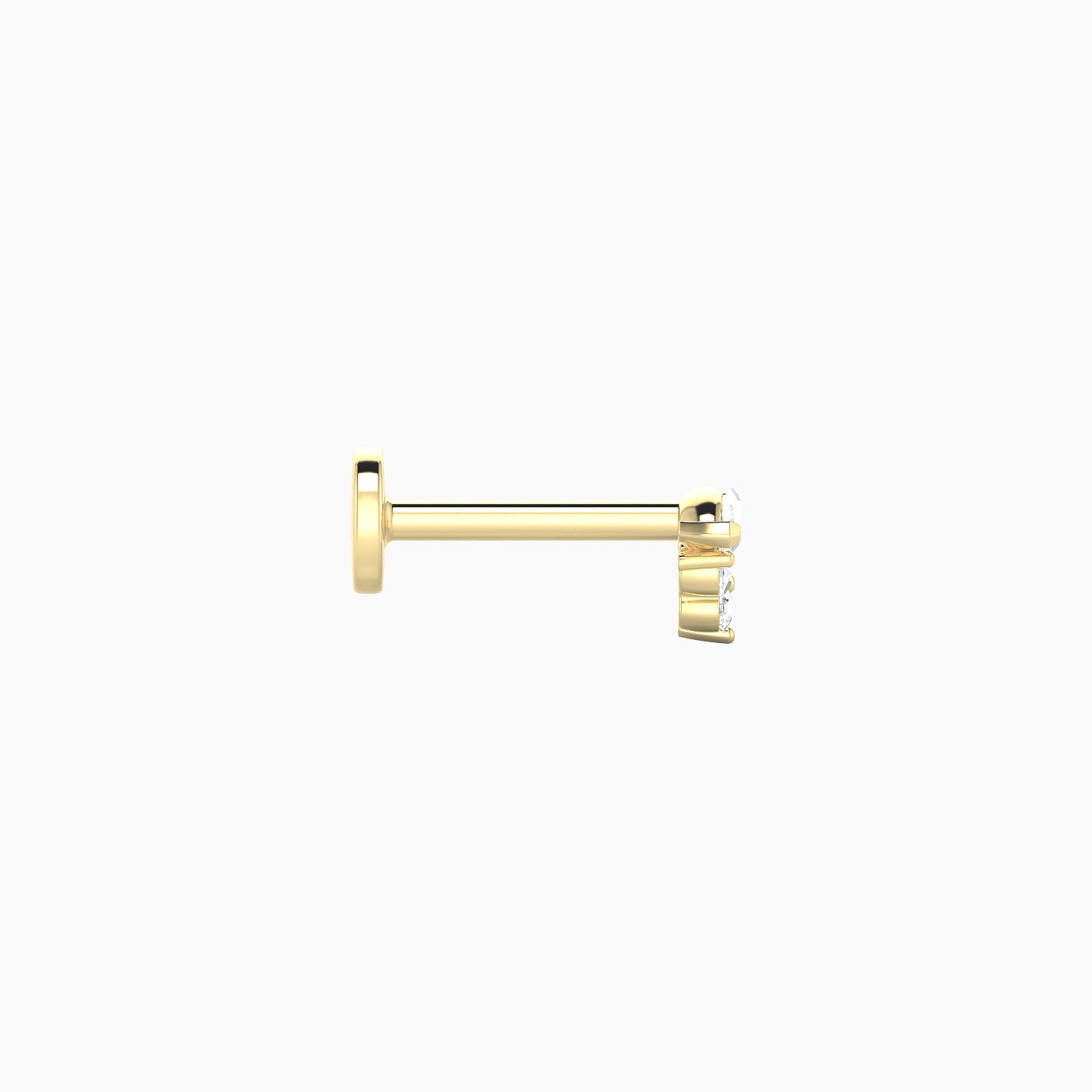 Oya | 18k Yellow Gold 4 mm 6.5 mm Diamond Piercing