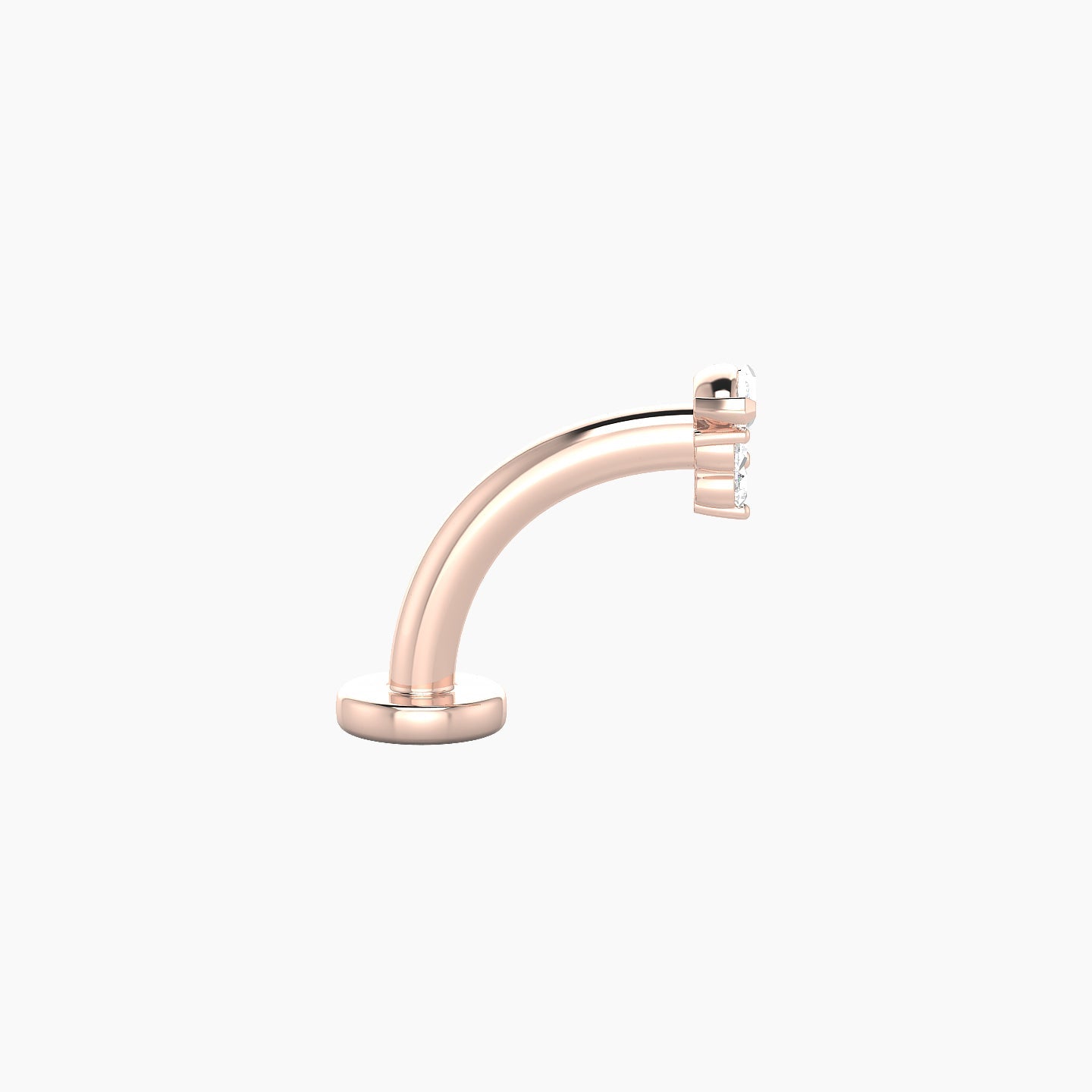 Oya | 18k Rose Gold 4 mm 8 mm Diamond Floating Navel Piercing