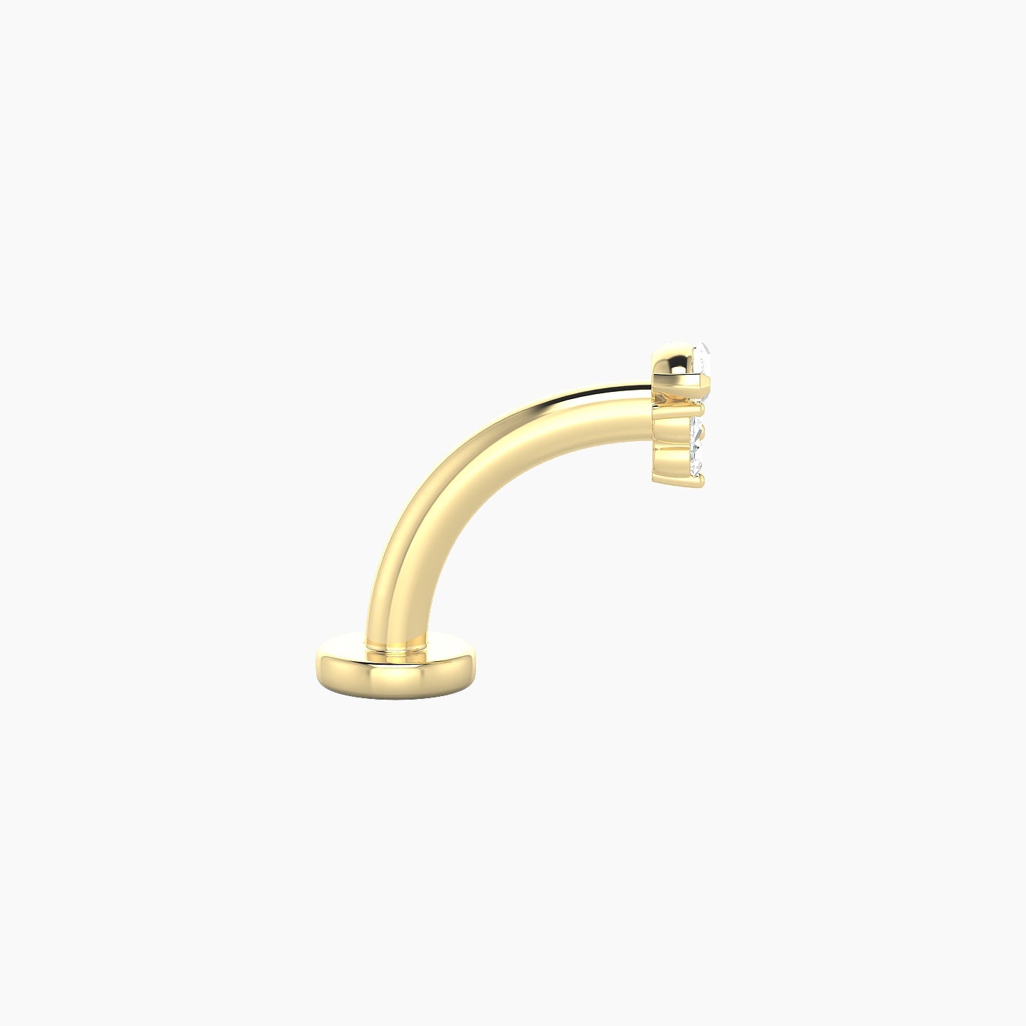 Oya | 18k Yellow Gold 4 mm 8 mm Diamond Floating Navel Piercing