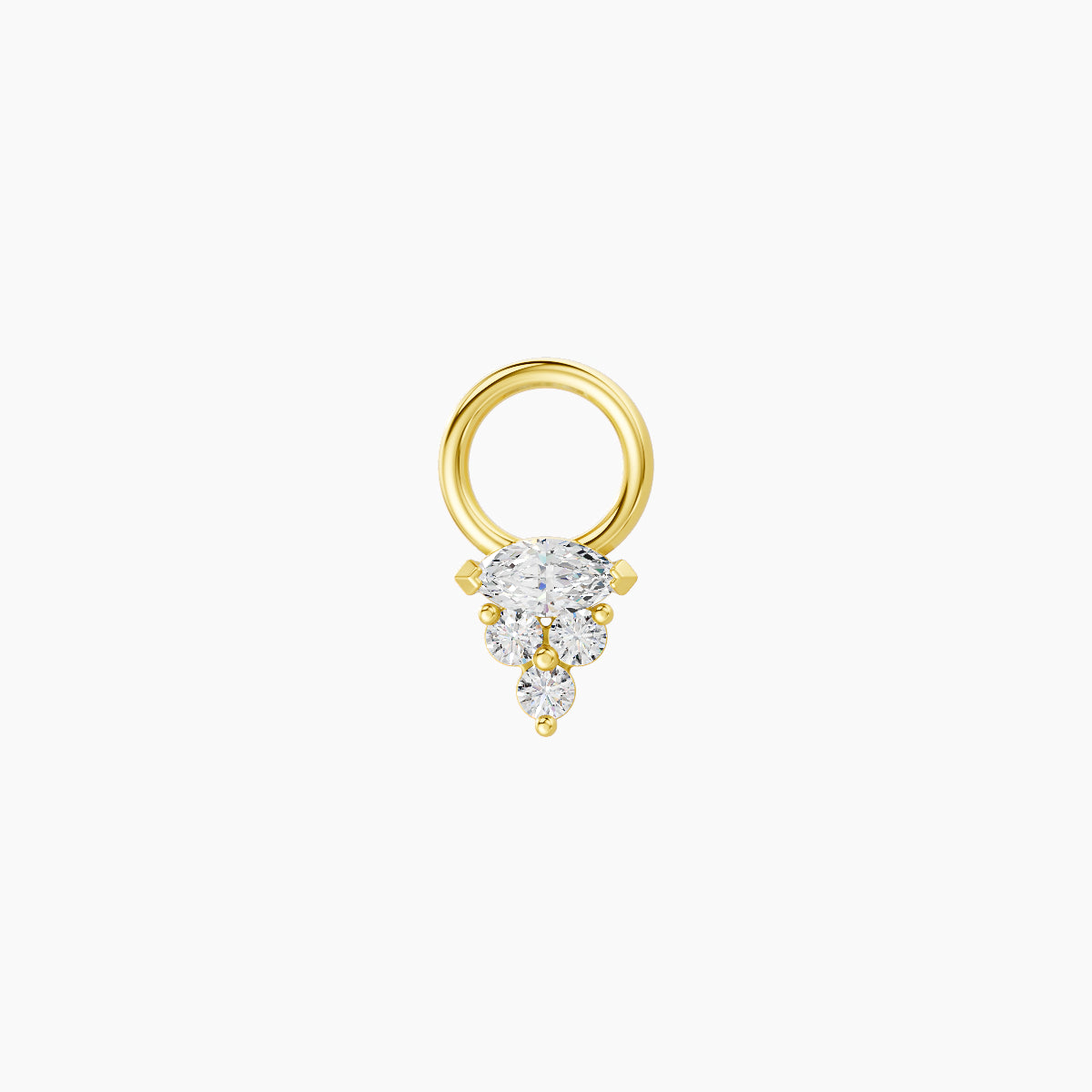 Oya | 18k Yellow Gold 4 mm Diamond Charm