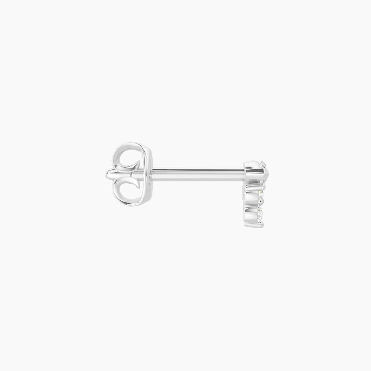 Oya | 18k White Gold 4 mm Diamond Earring