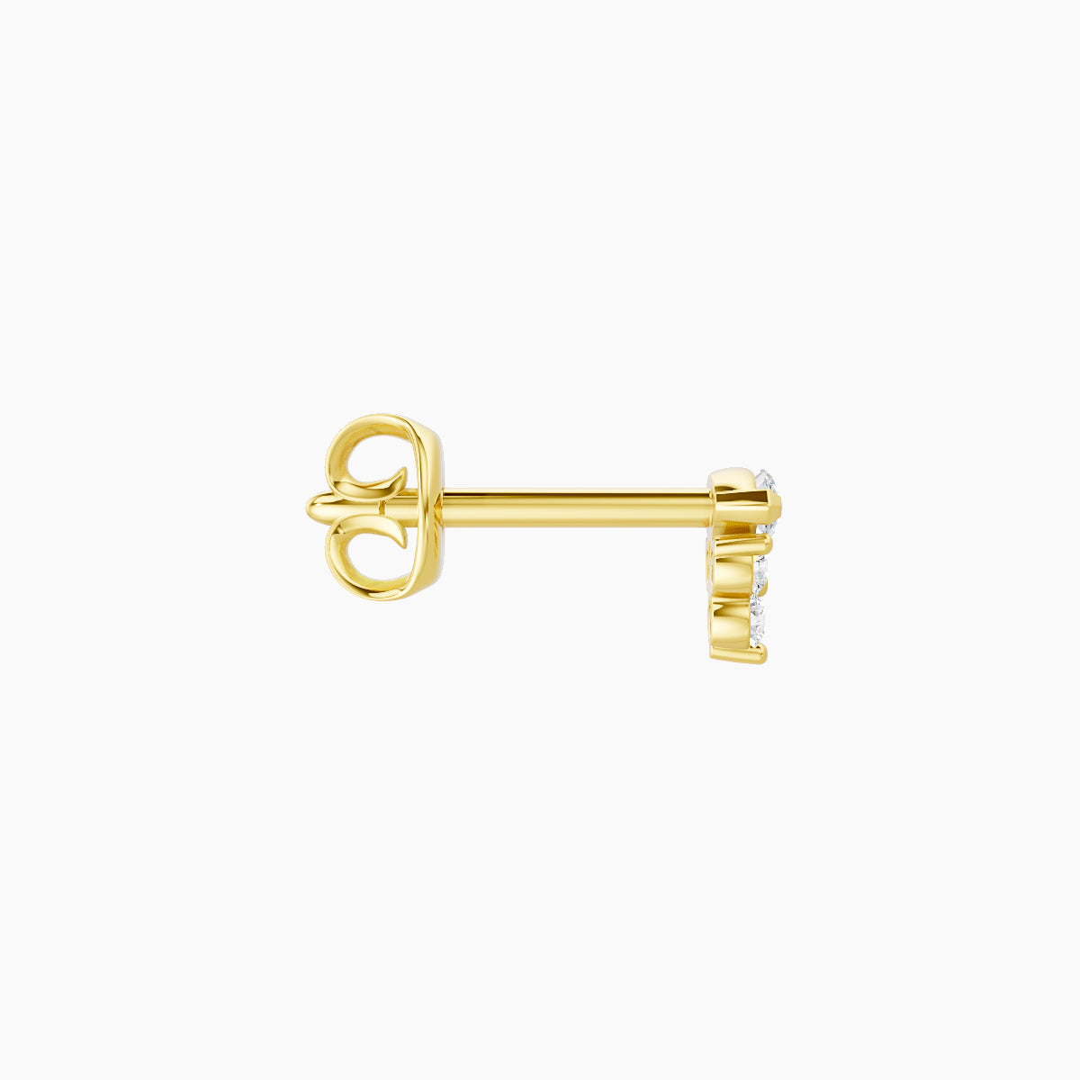 Oya | 18k Yellow Gold 4 mm Diamond Earring