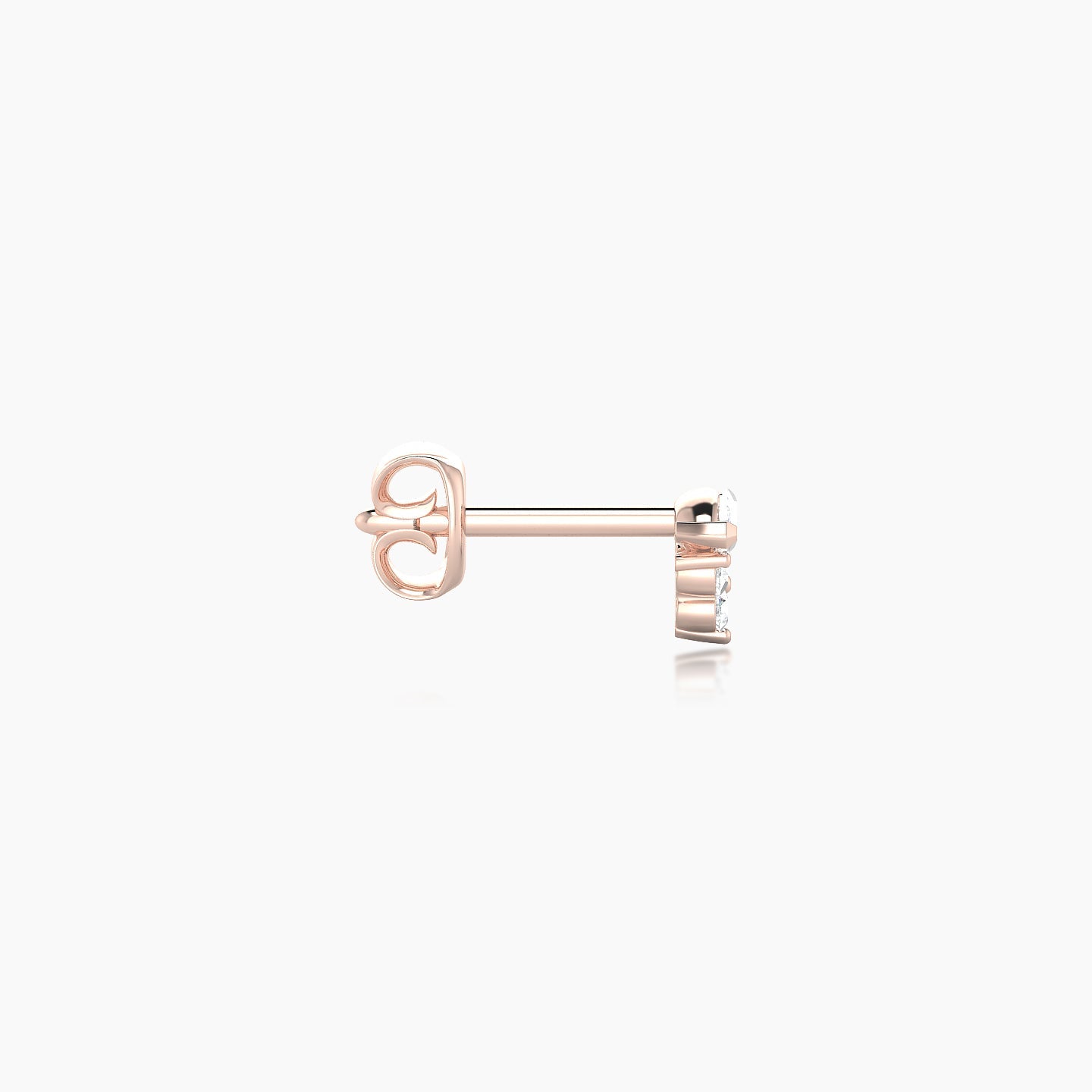 Oya | 18k Rose Gold 4 mm Diamond Earring