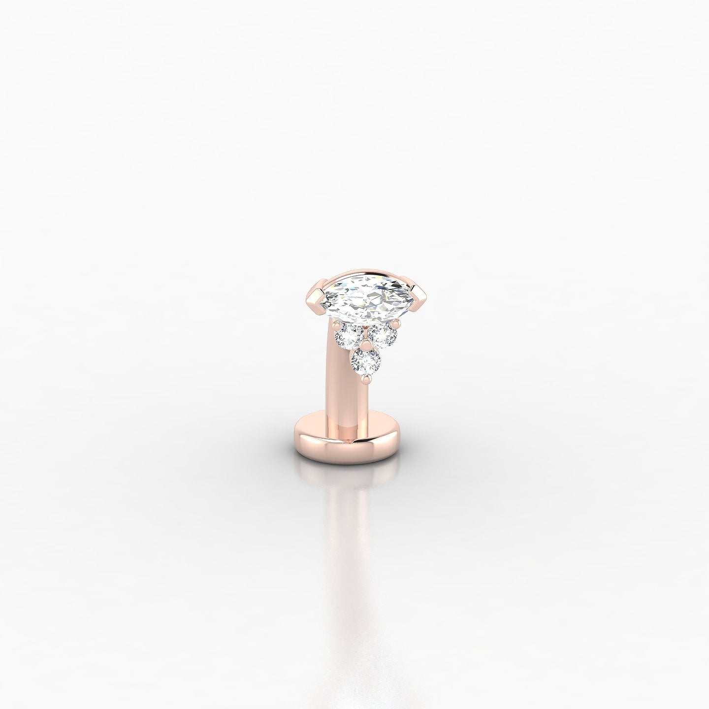 Oya | 18k Rose Gold 10 mm 5 mm Diamond Floating Navel Piercing