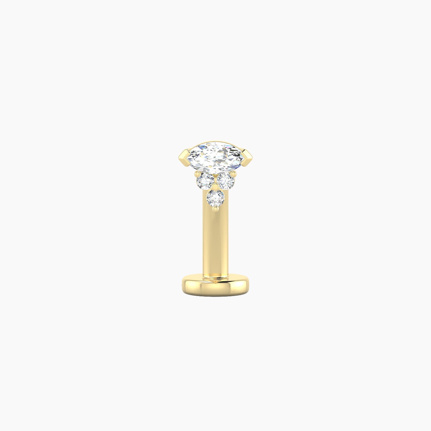 Oya | 18k Yellow Gold 5 mm 10 mm Diamond Floating Navel Piercing