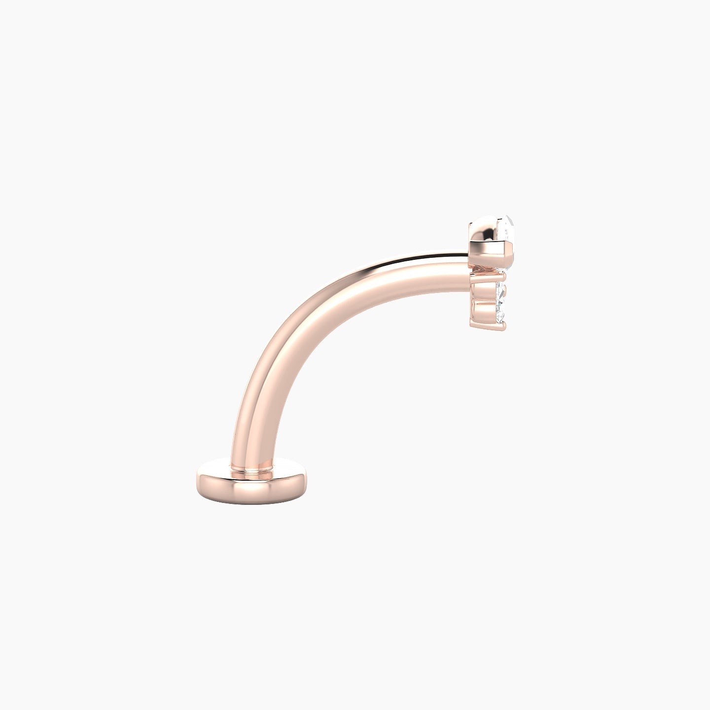 Oya | 18k Rose Gold 5 mm 10 mm Diamond Floating Navel Piercing