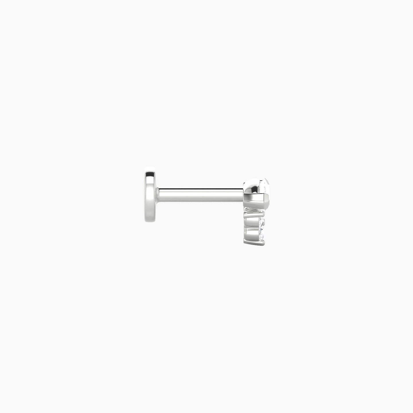 Oya | 18k White Gold 5 mm 5 mm Diamond Piercing