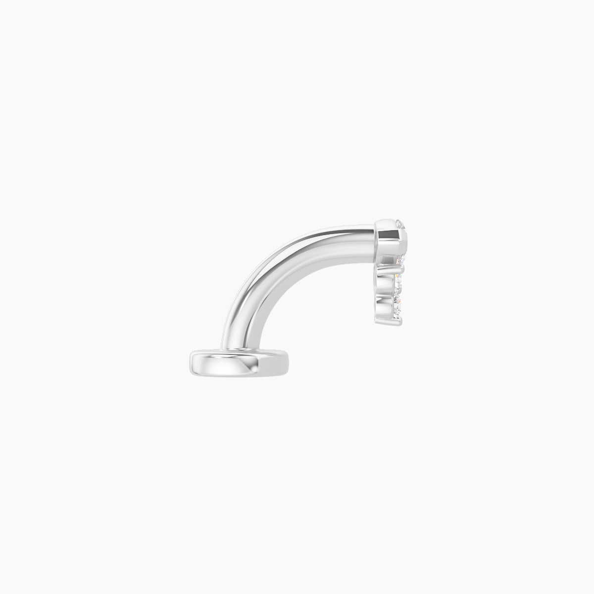 Oya | 18k White Gold 5 mm 6 mm Diamond Floating Navel Piercing