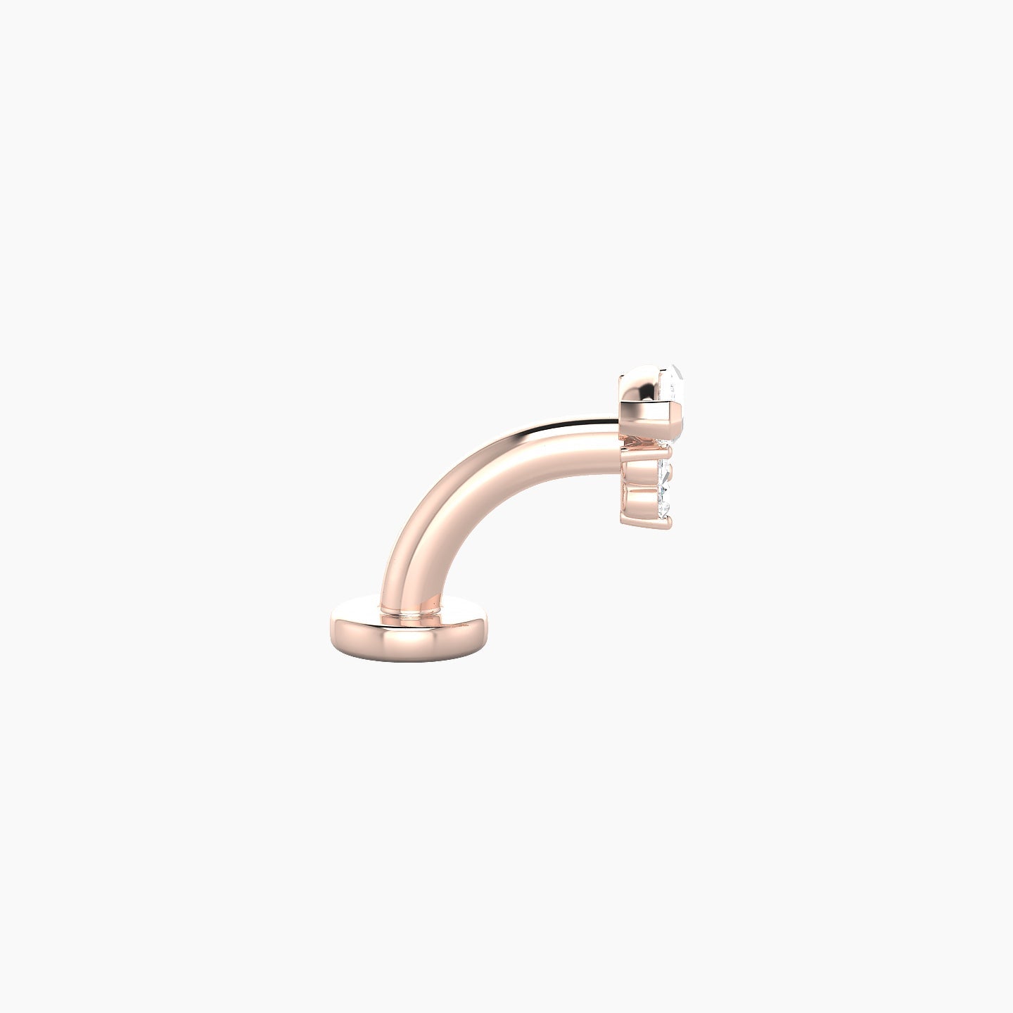 Oya | 18k Rose Gold 5 mm 6 mm Diamond Floating Navel Piercing