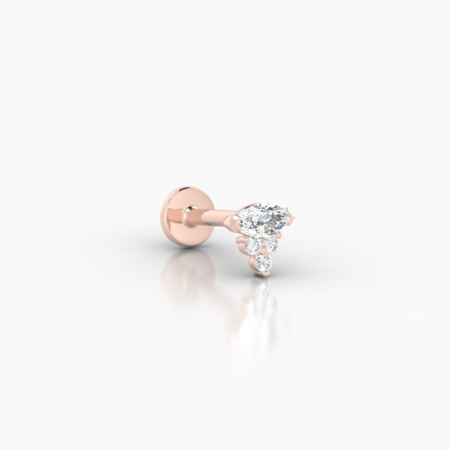 Oya | 18k Rose Gold 5 mm 6.5 mm Diamond Piercing