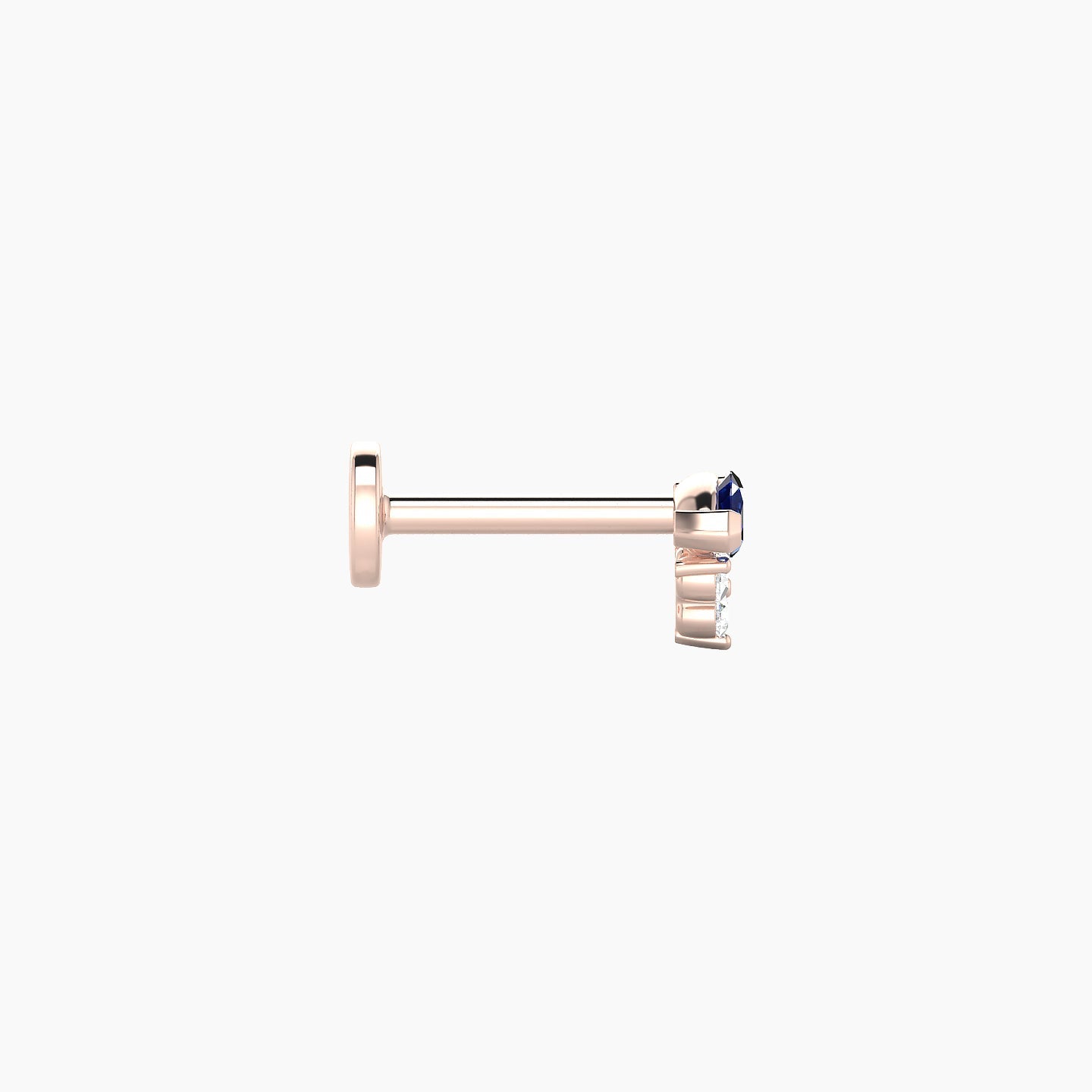 Oya | 18k Rose Gold 6.5 mm 5 mm Sapphire & Diamond Piercing