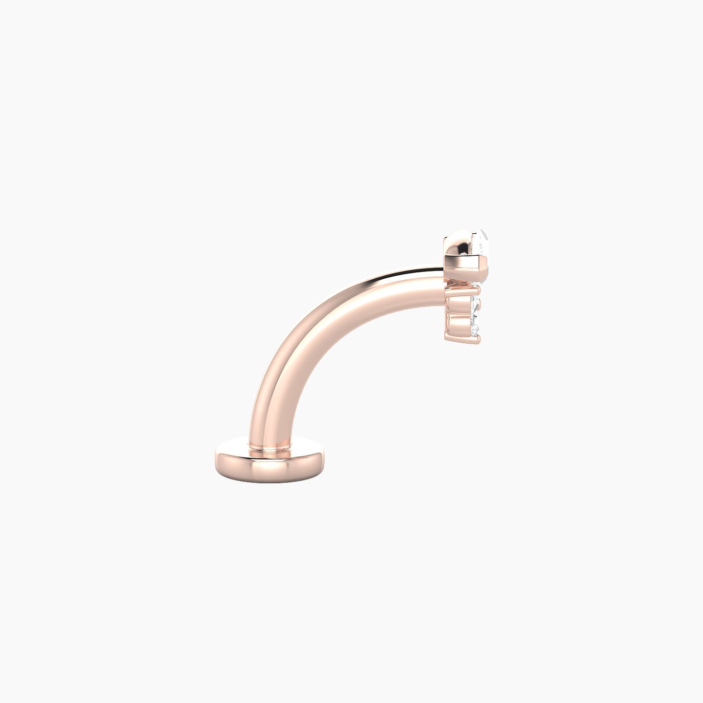 Oya | 18k Rose Gold 5 mm 8 mm Diamond Floating Navel Piercing