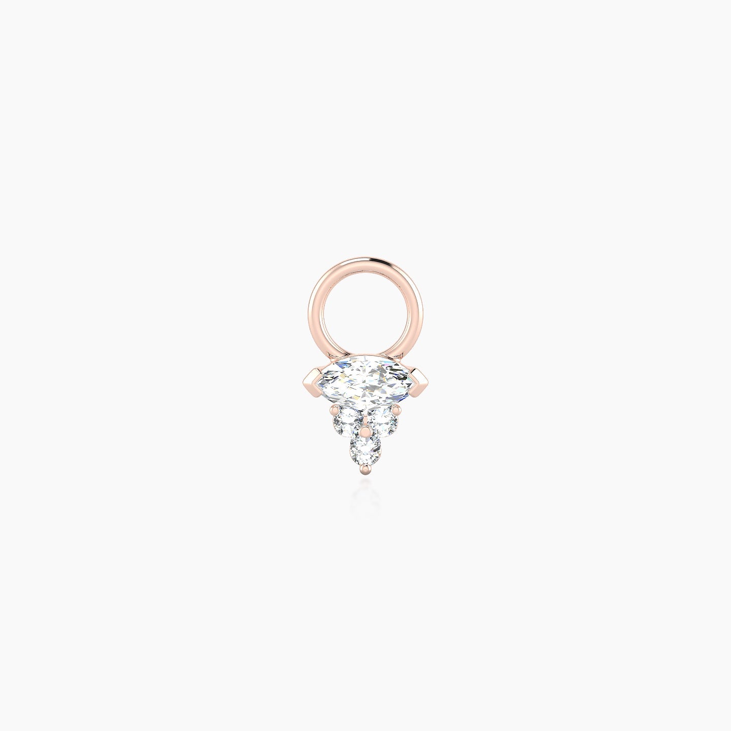 Oya | 18k Rose Gold 5 mm Diamond Charm