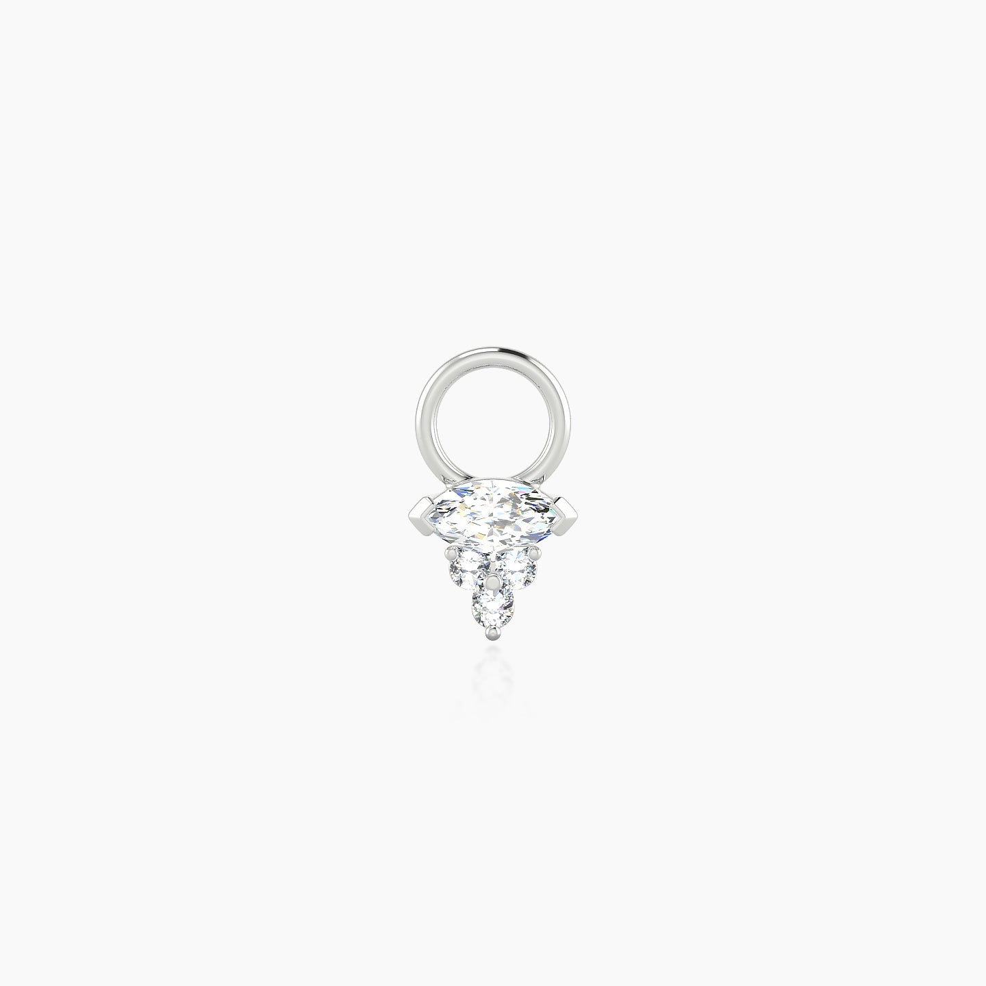 Oya | 18k White Gold 5 mm Diamond Charm