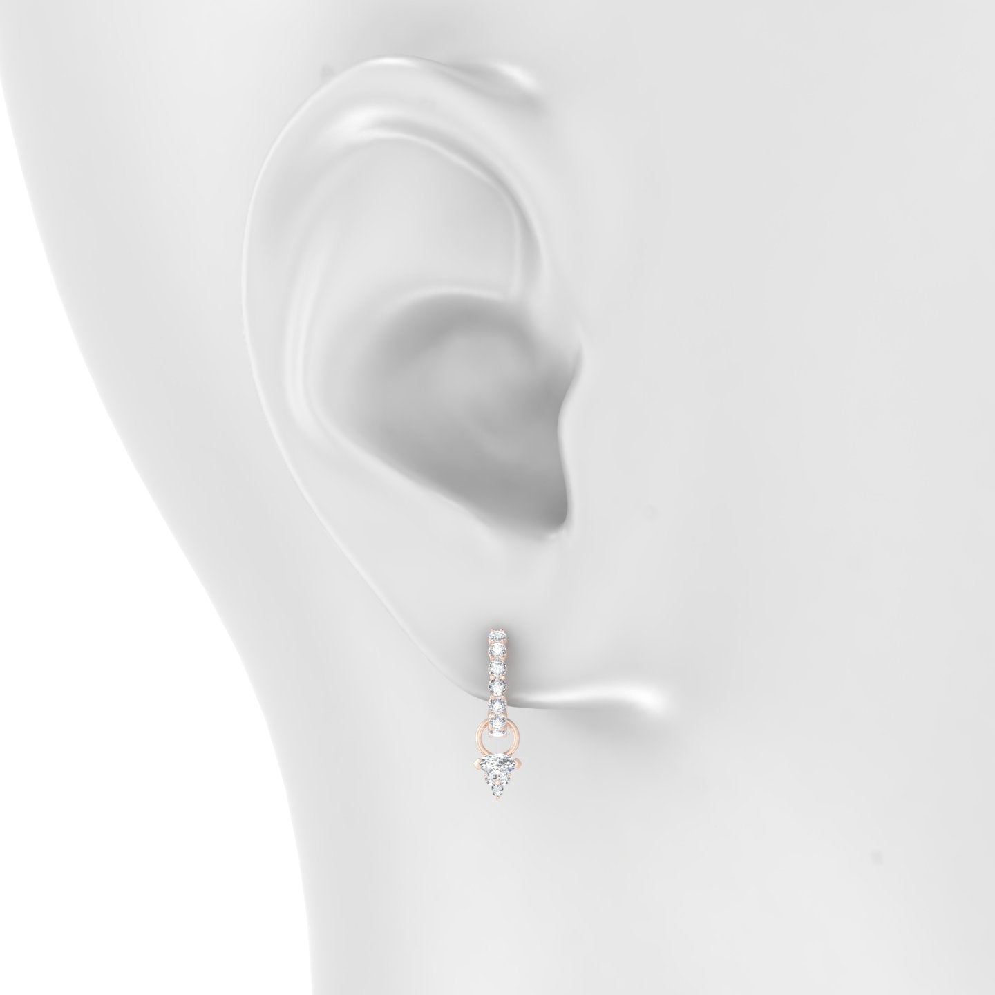 Oya | 18k Rose Gold 5 mm Diamond Charm