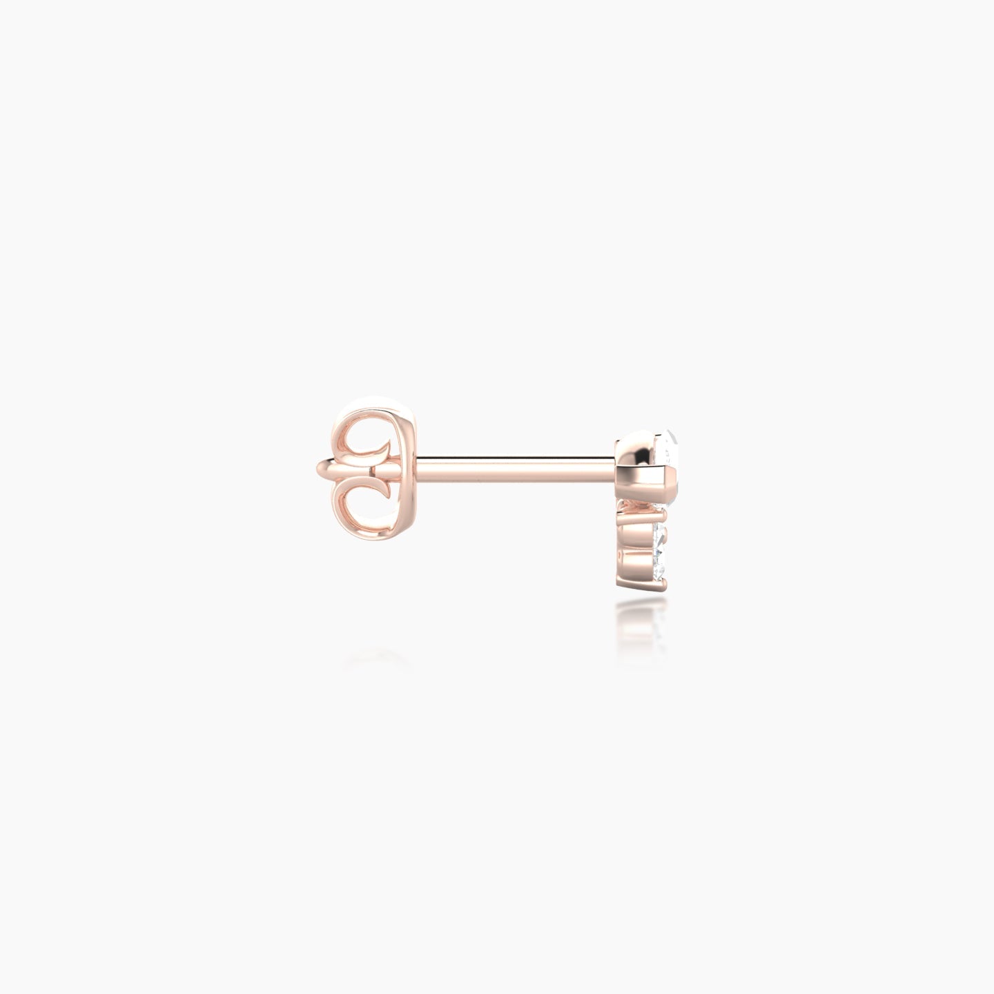 Oya | 18k Rose Gold 5 mm Diamond Earring