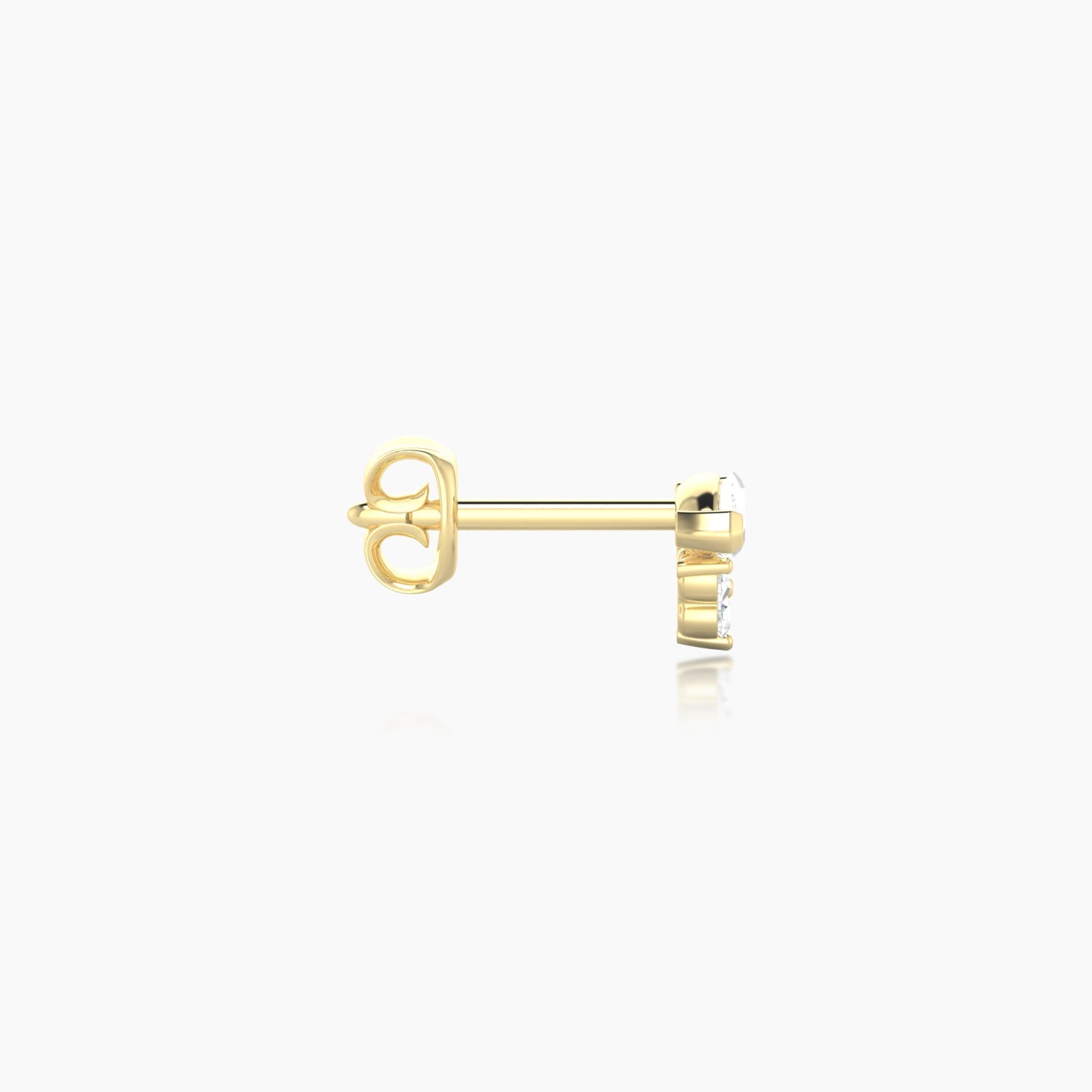 Oya | 18k Yellow Gold 5 mm Diamond Earring