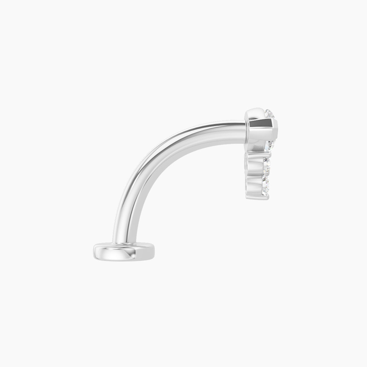Oya | 18k White Gold 7 mm 10 mm Diamond Floating Navel Piercing