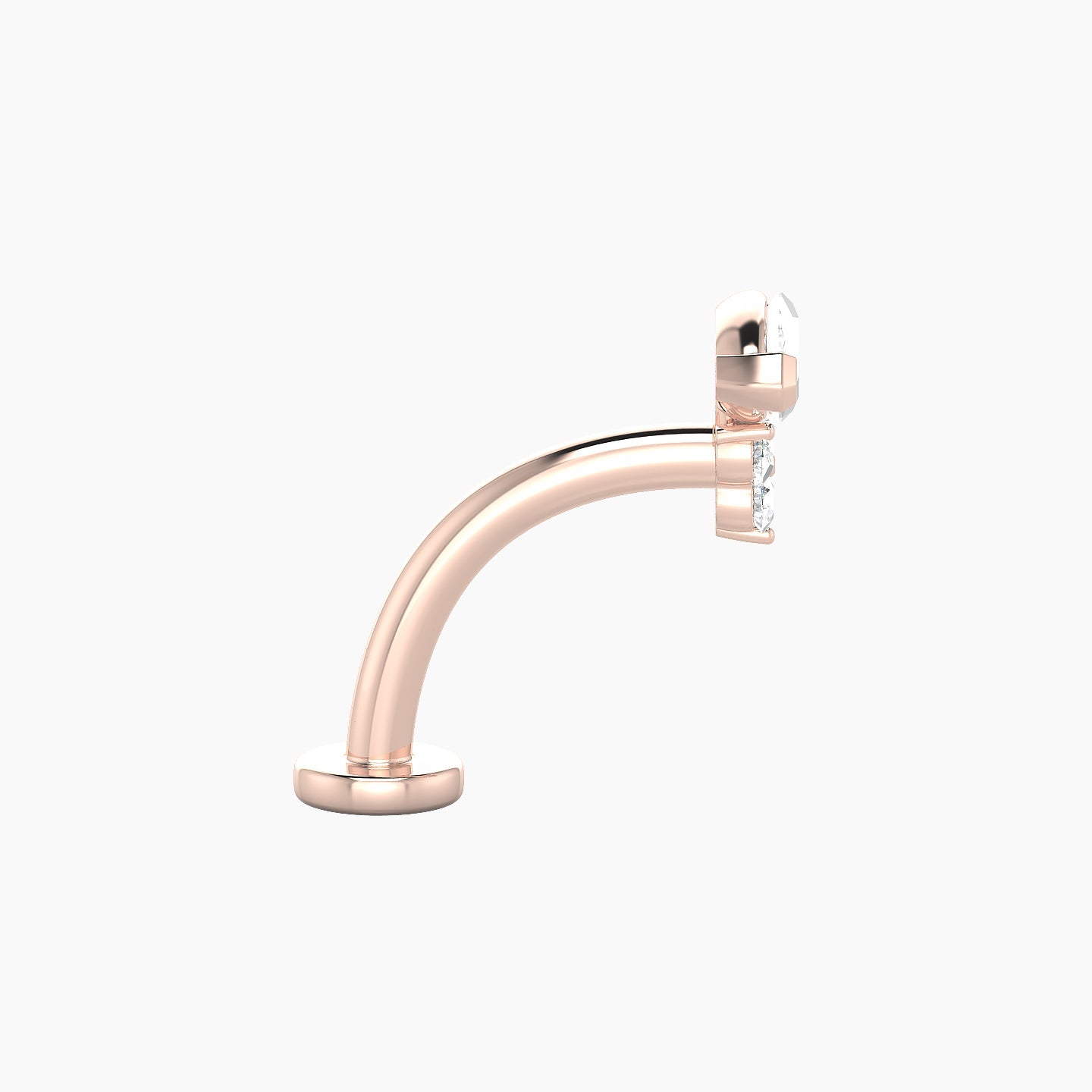 Oya | 18k Rose Gold 7 mm 10 mm Diamond Floating Navel Piercing