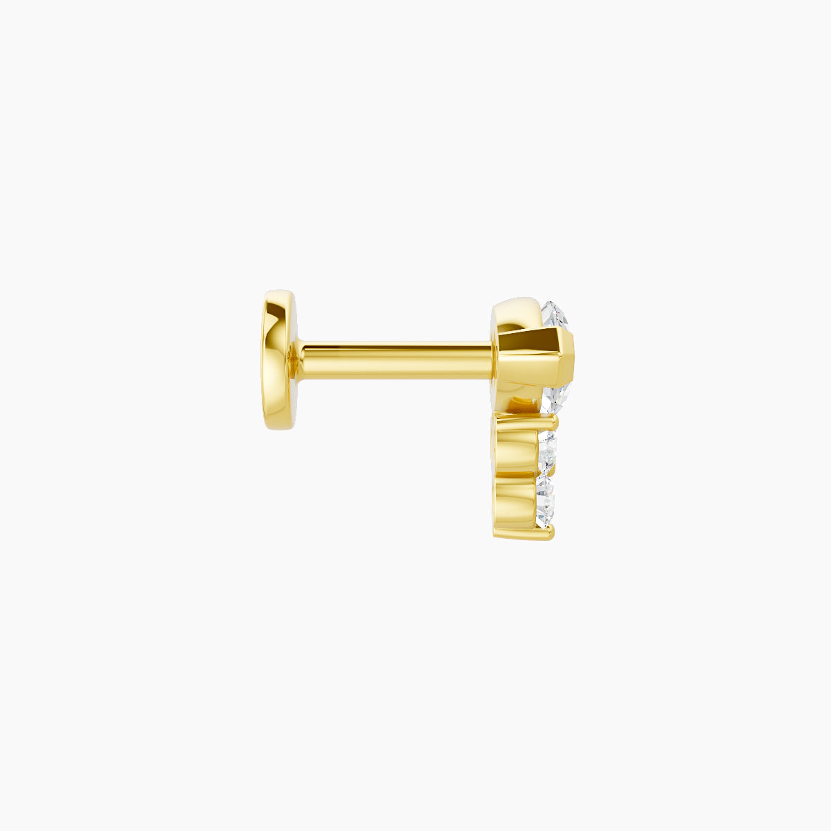 Oya | 18k Yellow Gold 7 mm 5 mm Diamond Piercing
