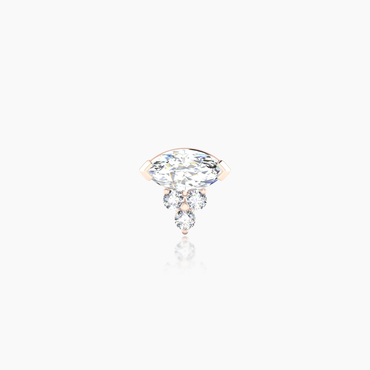 Oya | 18k Rose Gold 7 mm 5 mm Diamond Piercing