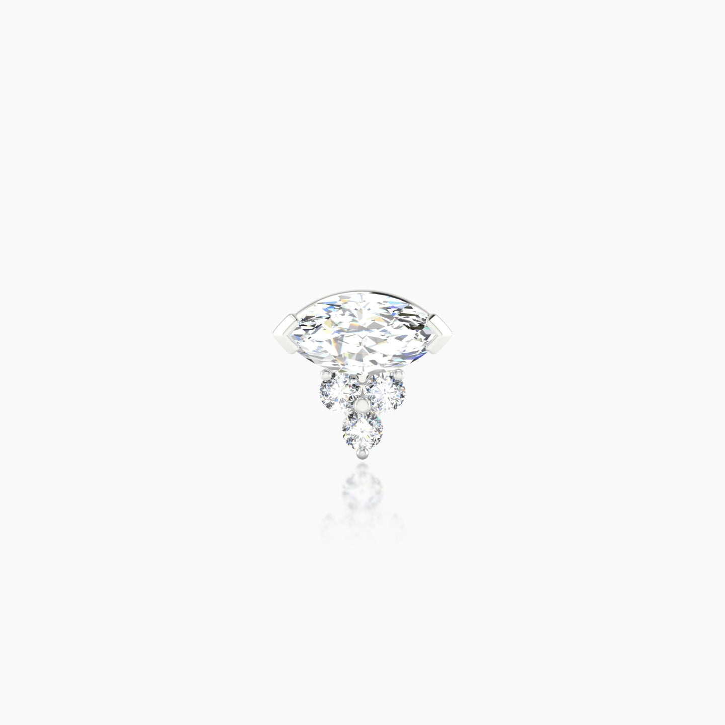 Oya | 18k White Gold 7 mm 5 mm Diamond Piercing