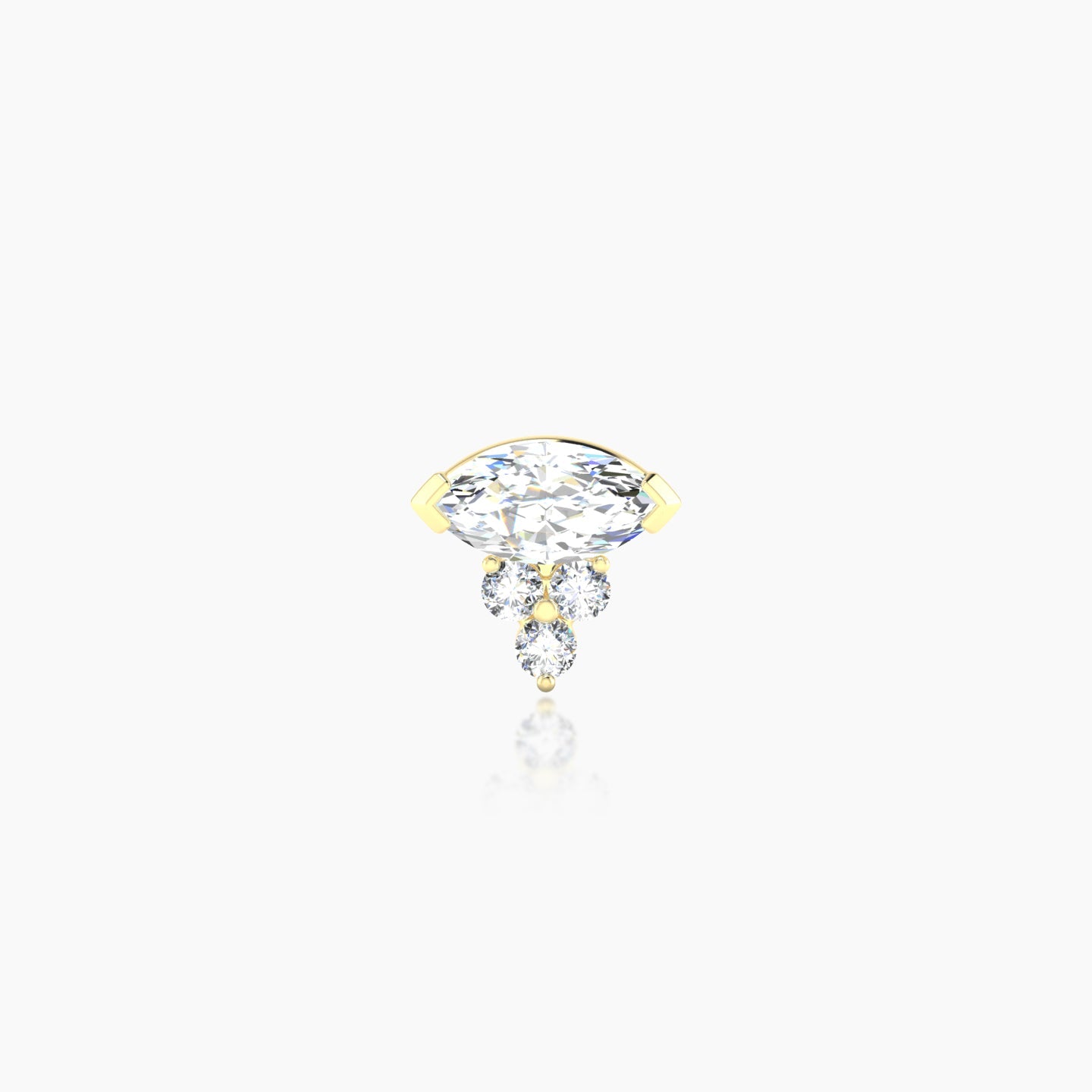 Oya | 18k Yellow Gold 7 mm 5 mm Diamond Piercing