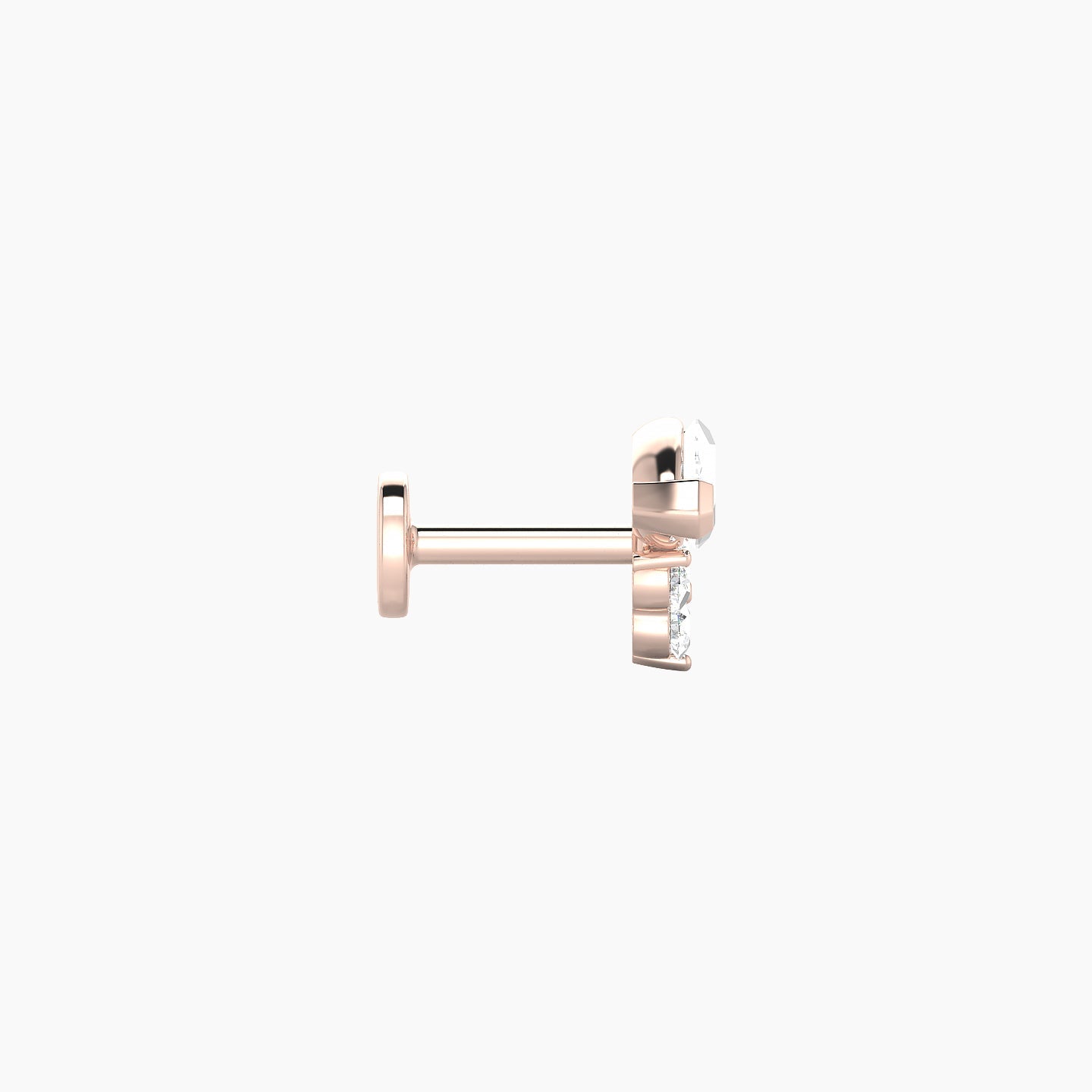 Oya | 18k Rose Gold 7 mm 5 mm Diamond Piercing