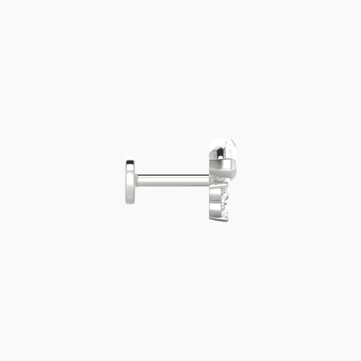 Oya | 18k White Gold 7 mm 5 mm Diamond Piercing