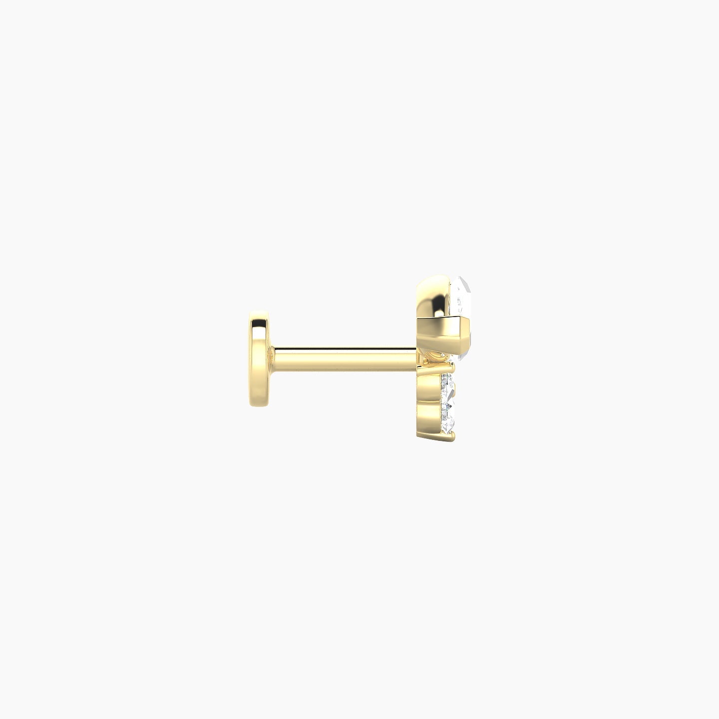 Oya | 18k Yellow Gold 7 mm 5 mm Diamond Piercing