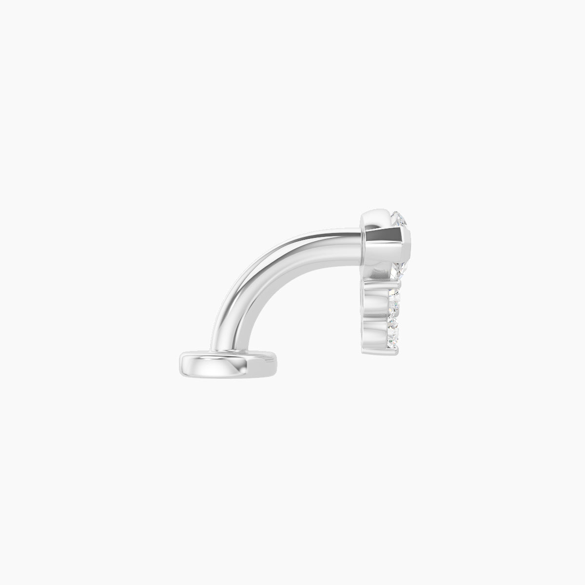 Oya | 18k White Gold 7 mm 6 mm Diamond Floating Navel Piercing