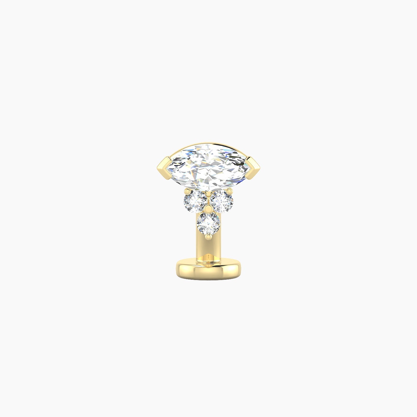 Oya | 18k Yellow Gold 7 mm 6 mm Diamond Floating Navel Piercing