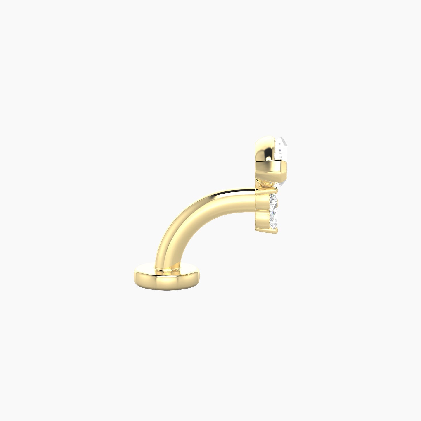 Oya | 18k Yellow Gold 7 mm 6 mm Diamond Floating Navel Piercing