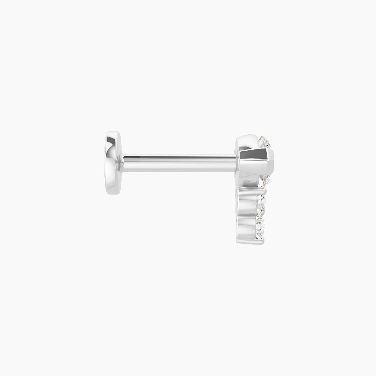 Oya | 18k White Gold 7 mm 6.5 mm Diamond Nose Piercing