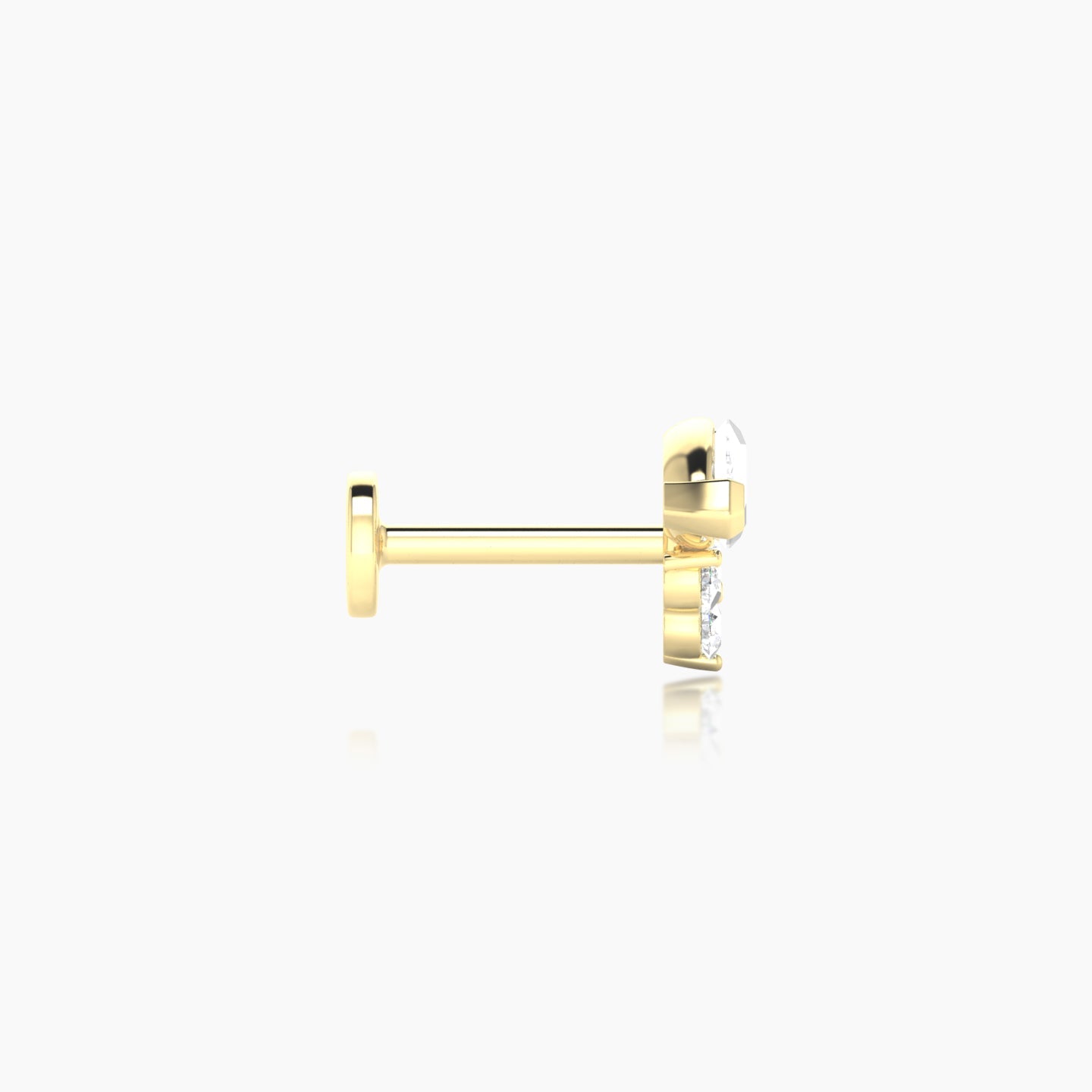 Oya | 18k Yellow Gold 7 mm 6.5 mm Diamond Piercing