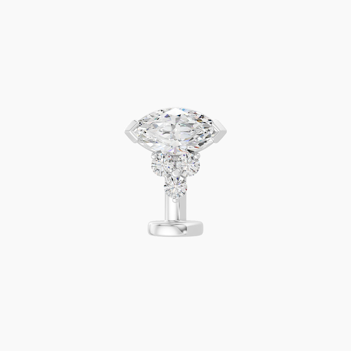 Oya | 18k White Gold 7 mm 8 mm Diamond Floating Navel Piercing