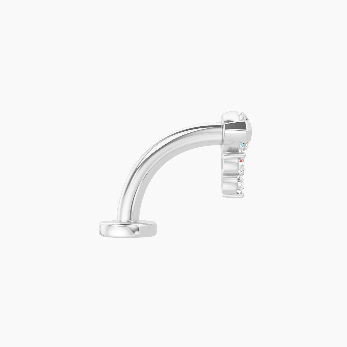 Oya | 18k White Gold 7 mm 8 mm Diamond Floating Navel Piercing
