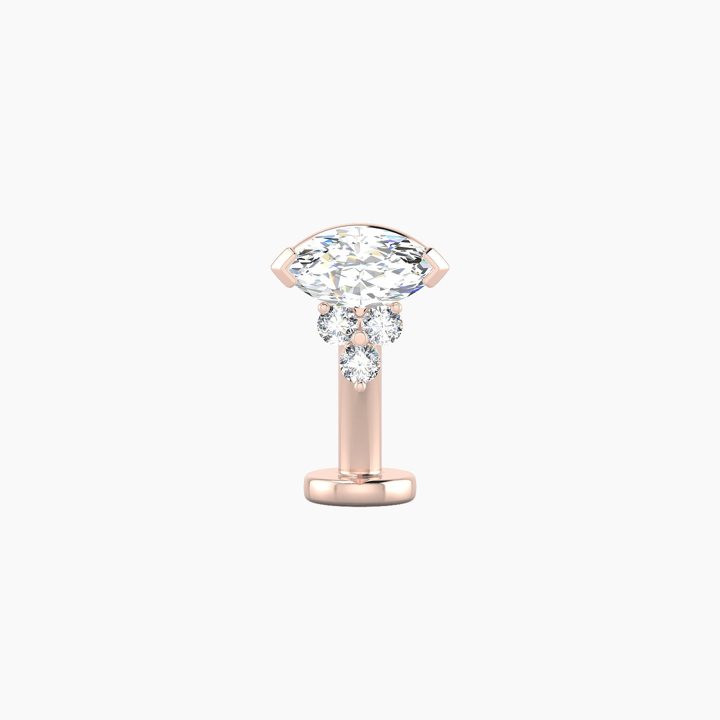 Oya | 18k Rose Gold 7 mm 8 mm Diamond Floating Navel Piercing