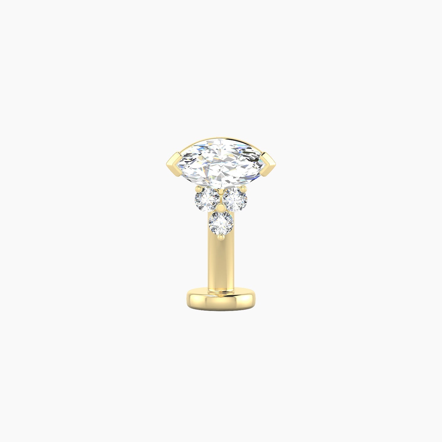 Oya | 18k Yellow Gold 7 mm 8 mm Diamond Floating Navel Piercing