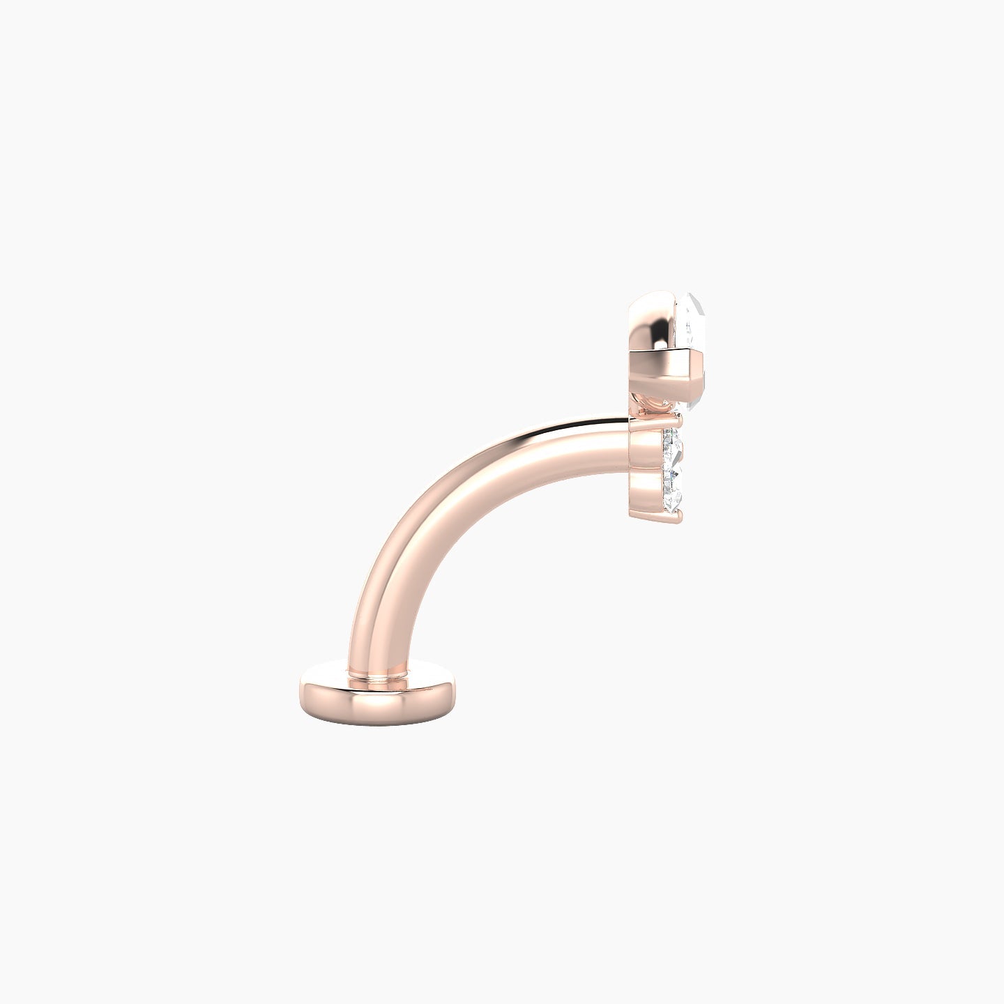 Oya | 18k Rose Gold 7 mm 8 mm Diamond Floating Navel Piercing