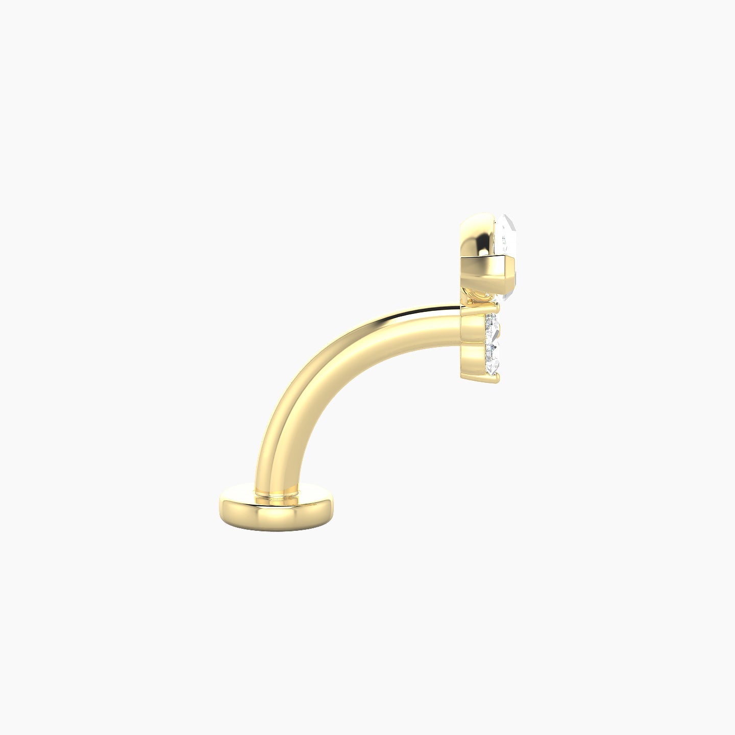 Oya | 18k Yellow Gold 7 mm 8 mm Diamond Floating Navel Piercing