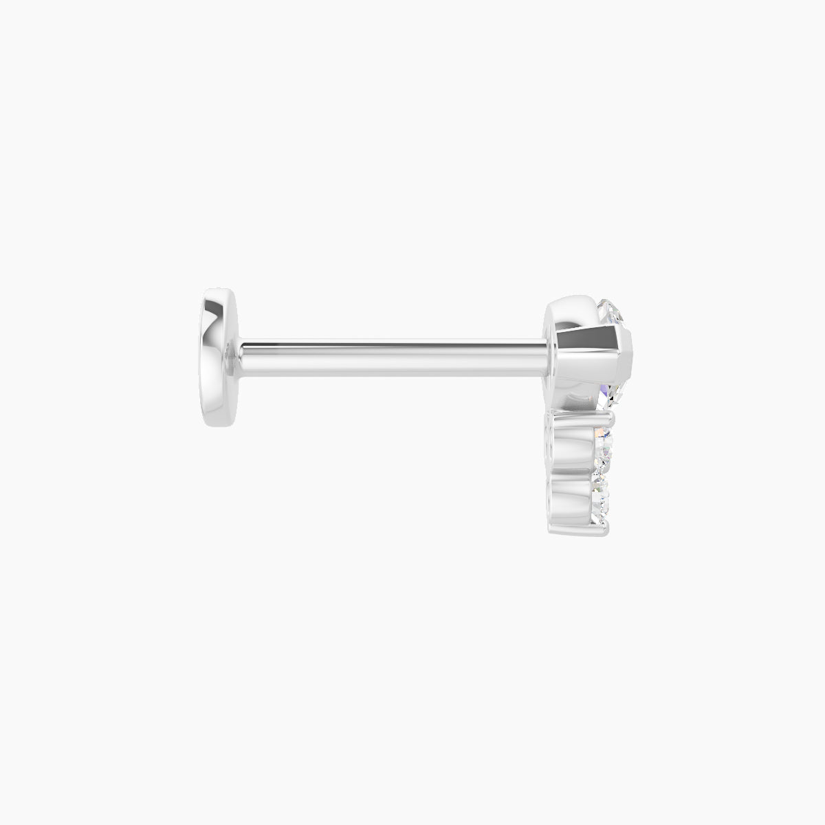 Oya | 18k White Gold 7 mm 8 mm Diamond Nose Piercing