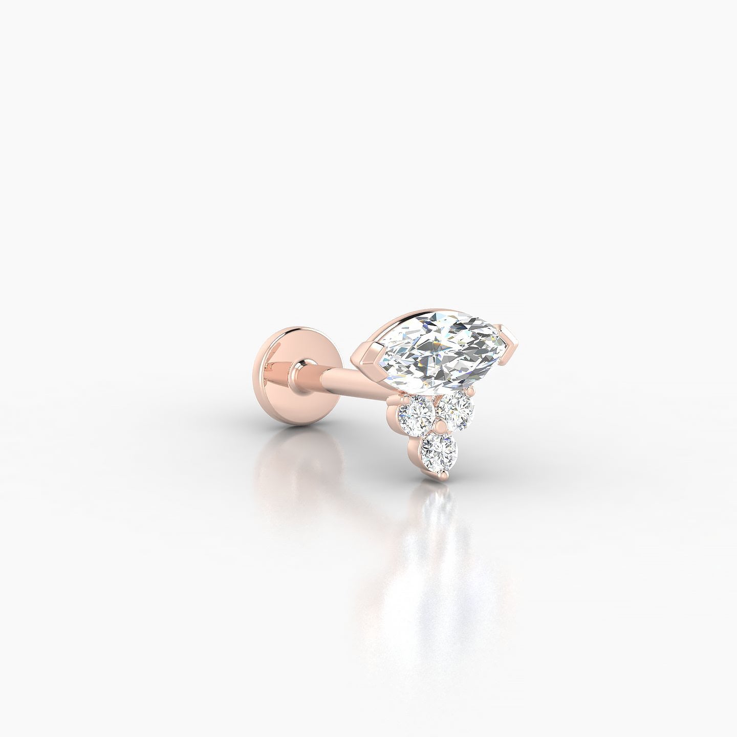 Oya | 18k Rose Gold 7 mm 8 mm Diamond Piercing