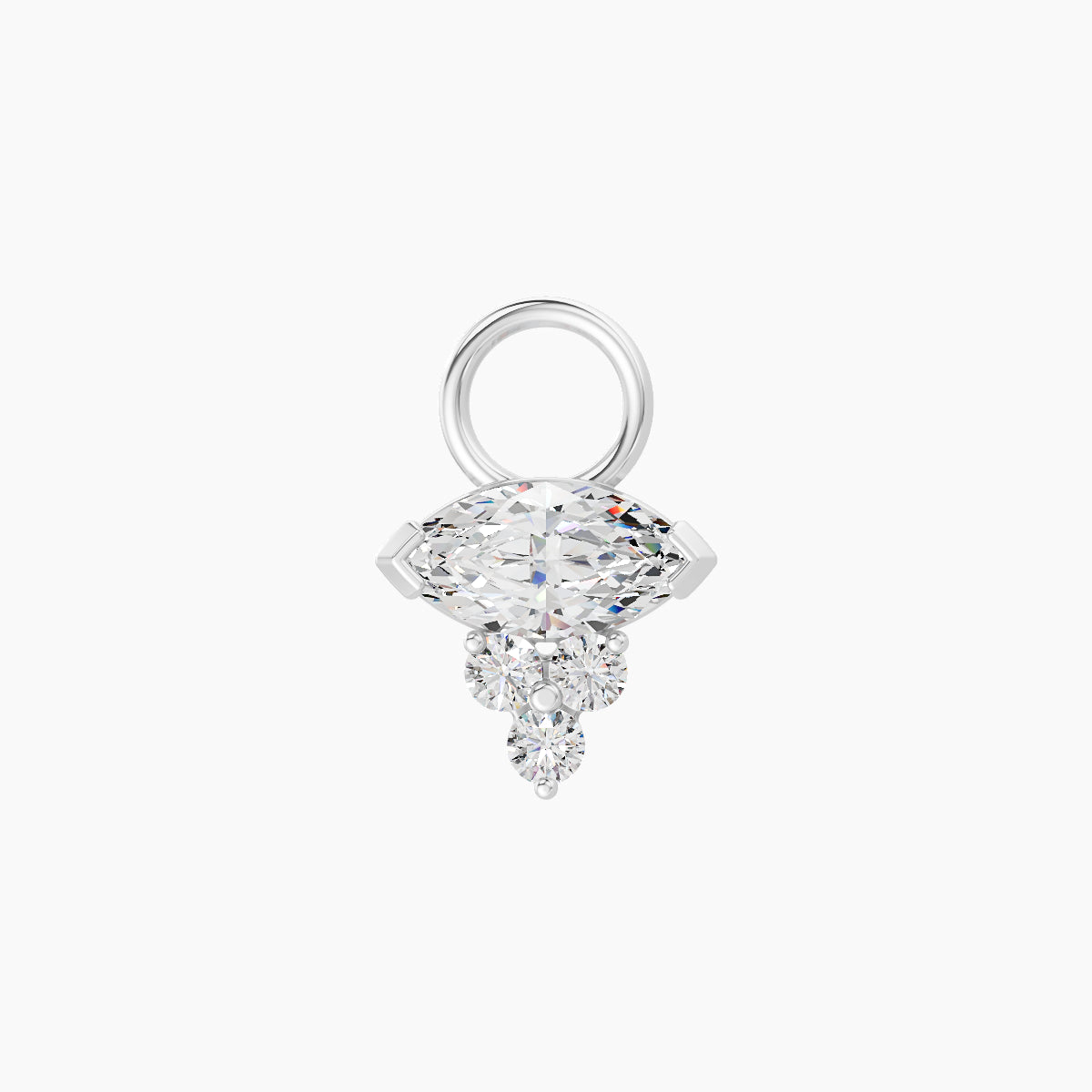Oya | 18k White Gold 7 mm Diamond Charm